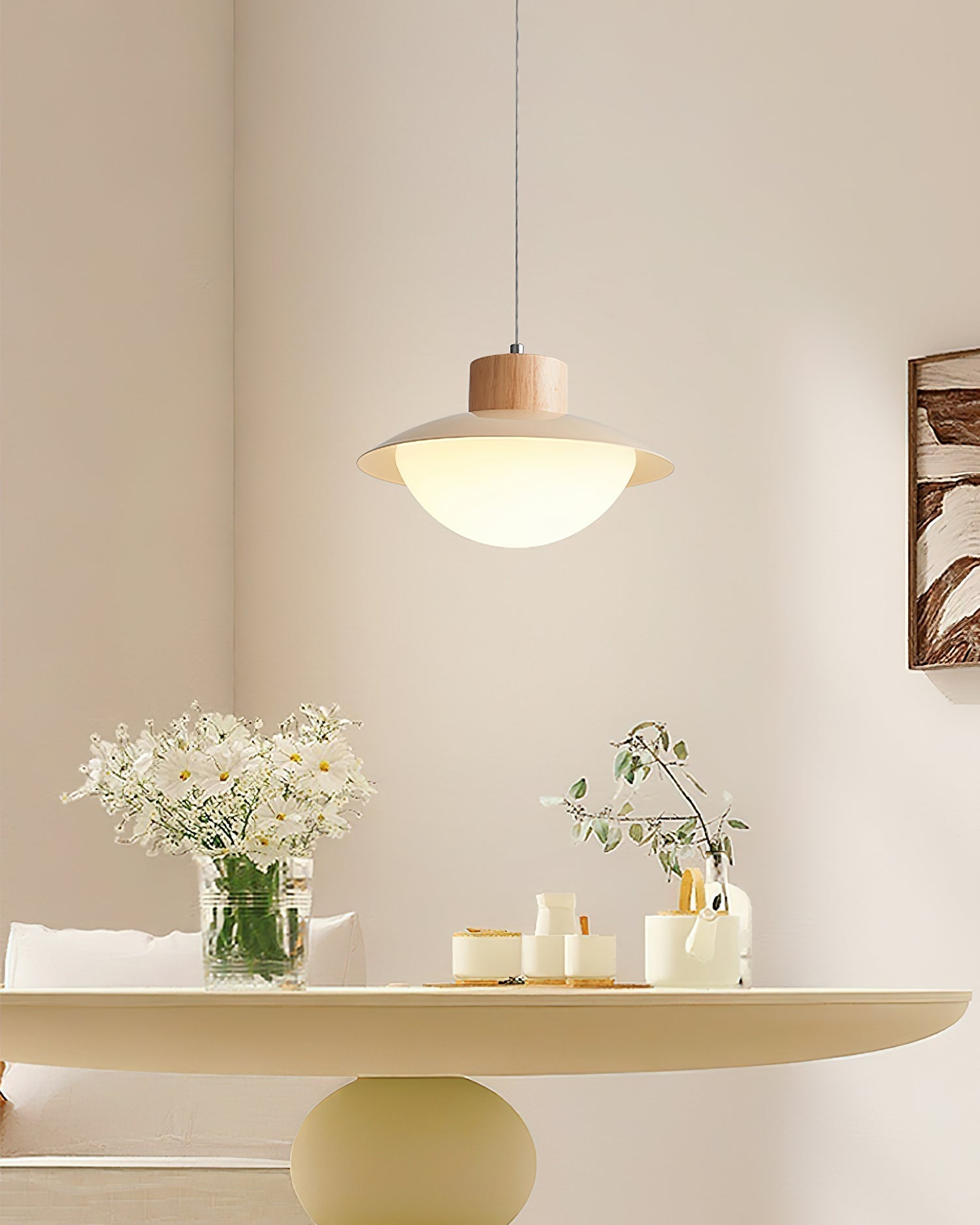 Sage Minimalistische Holz-PE-Pendelleuchte-Letslighting