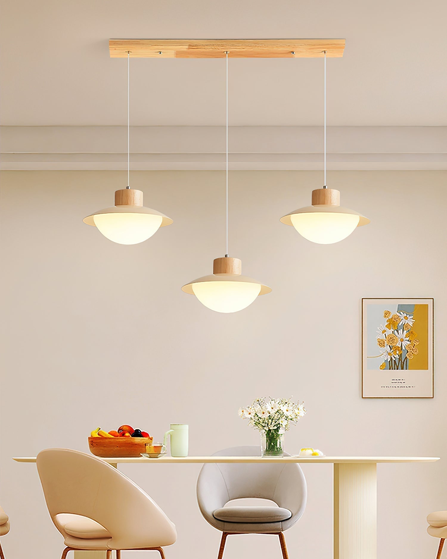 Sage Minimalistische Holz-PE-Pendelleuchte-Letslighting