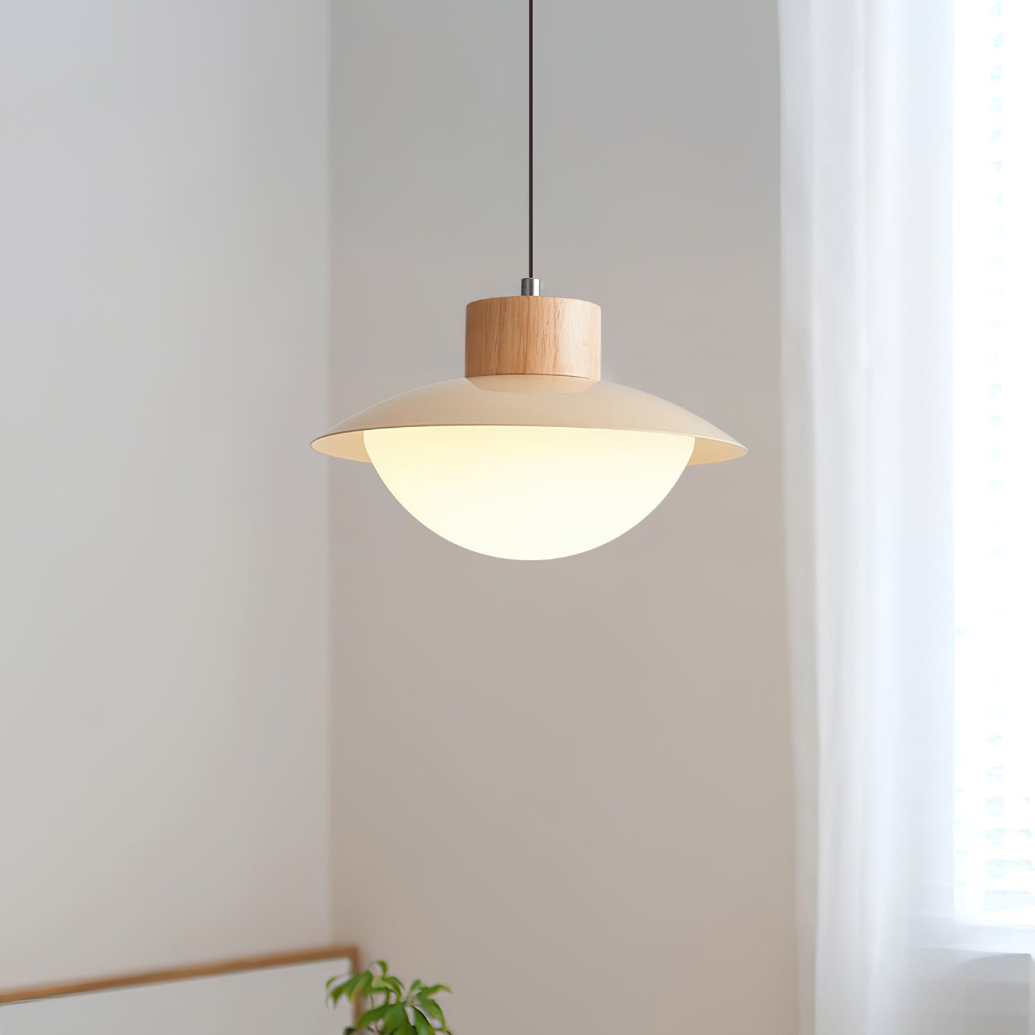 Sage Minimalistische Holz-PE-Pendelleuchte-Letslighting