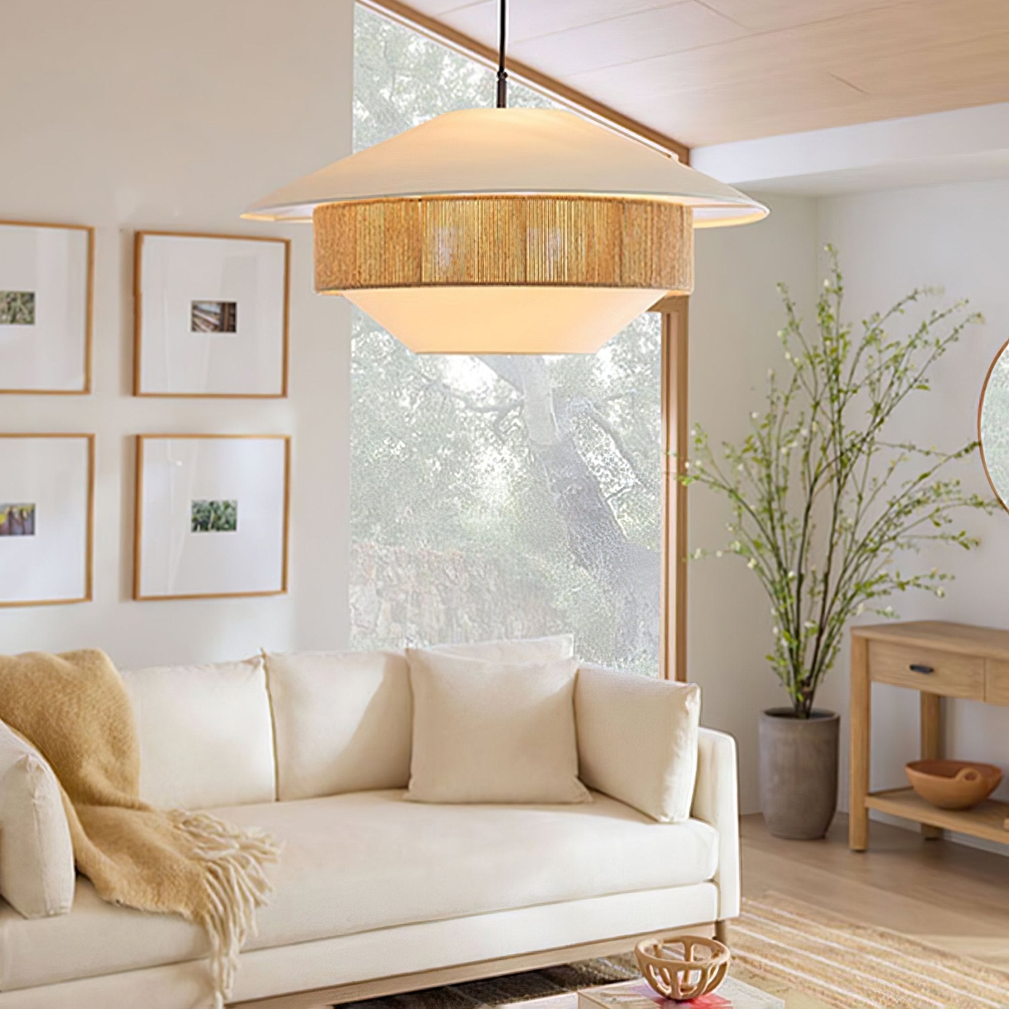Solis Moderne Stoff Pendelleuchte-Letslighting