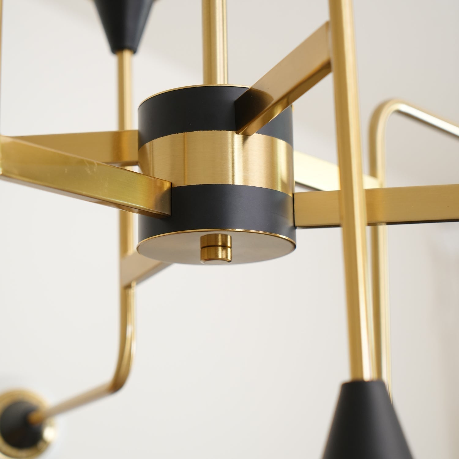Lustra Kronleuchter Stilnovo Messing Schwarz Glas-Letslighting