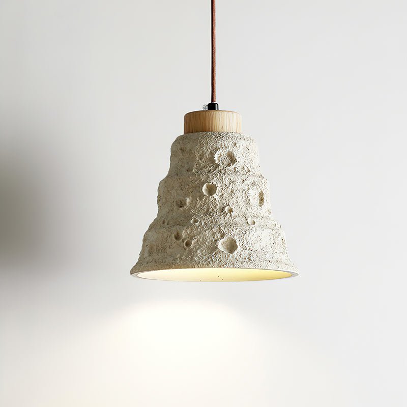 Ilphaeth Nordic Art Bell Stone Wood Pendelleuchte-Letslighting