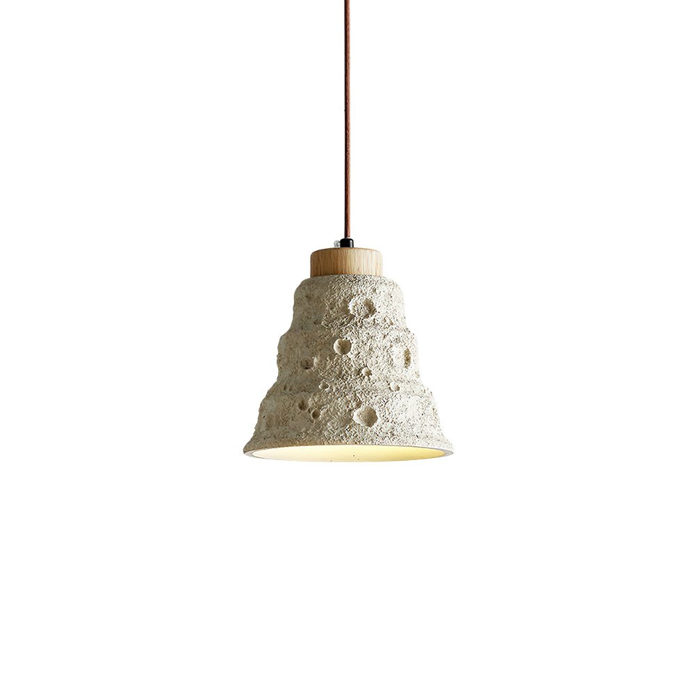 Ilphaeth Nordic Art Bell Stone Wood Pendelleuchte-Letslighting