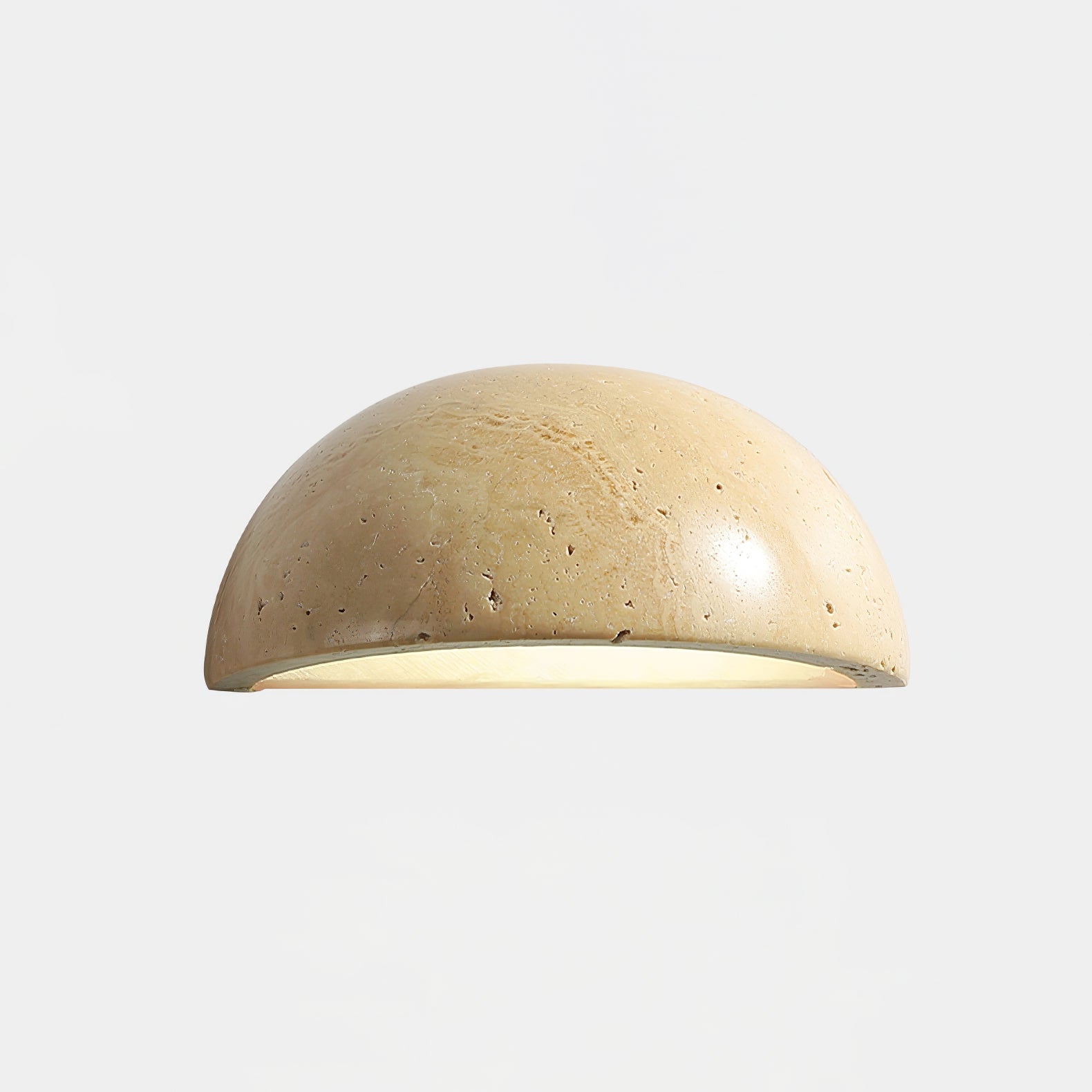 Vethayra Half-Dome Travertine Wall Light - Neutralighting