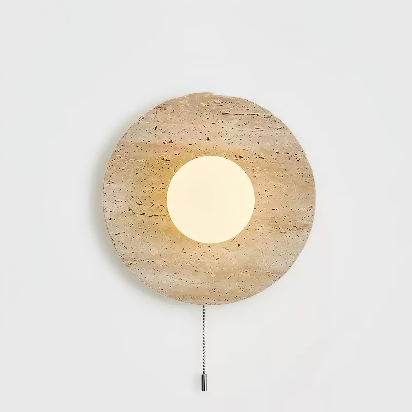 Vephair Bowl-Frame Travertine Wall Light - Neutralighting