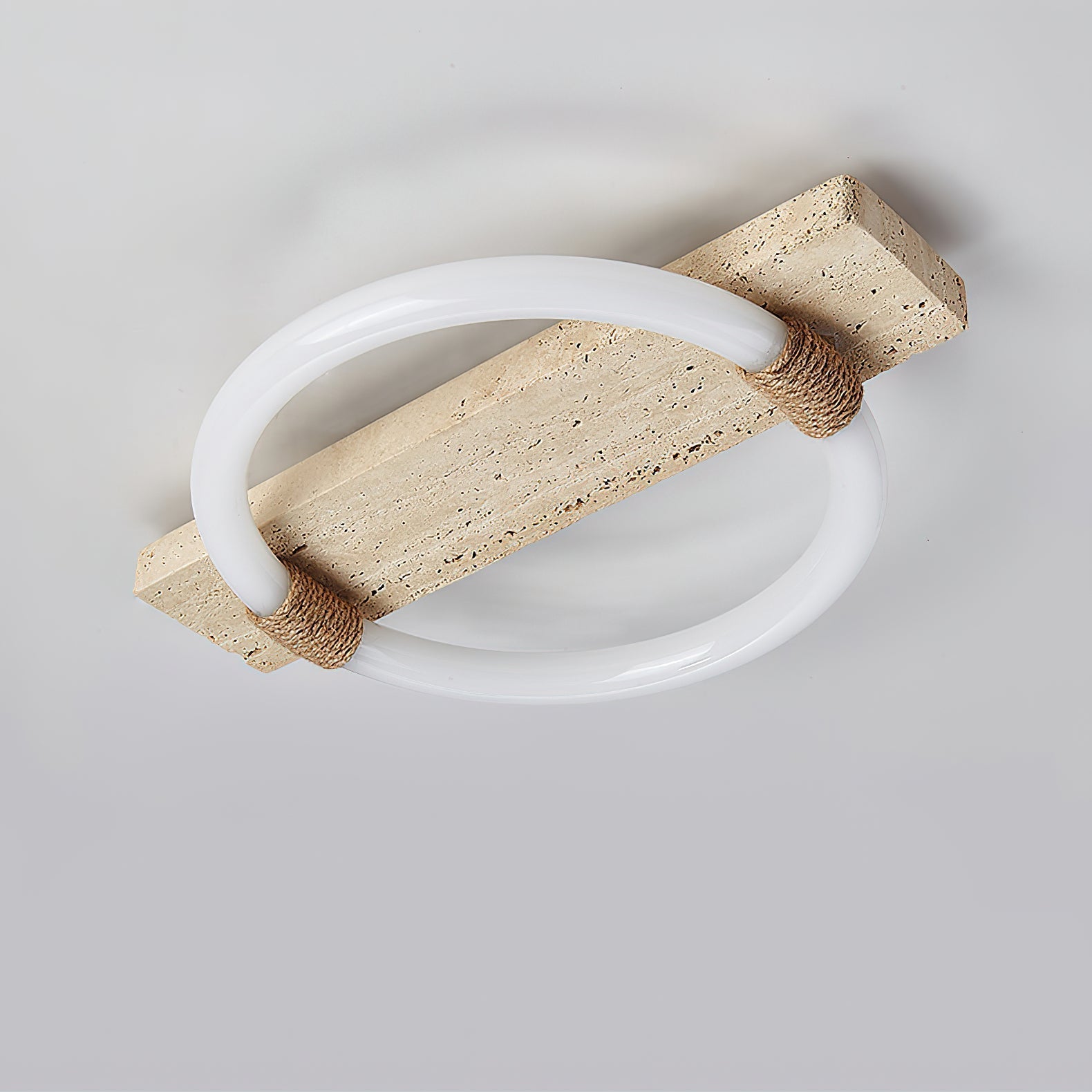 Elmaryra Ringed Travertine Wall Light - Neutralighting