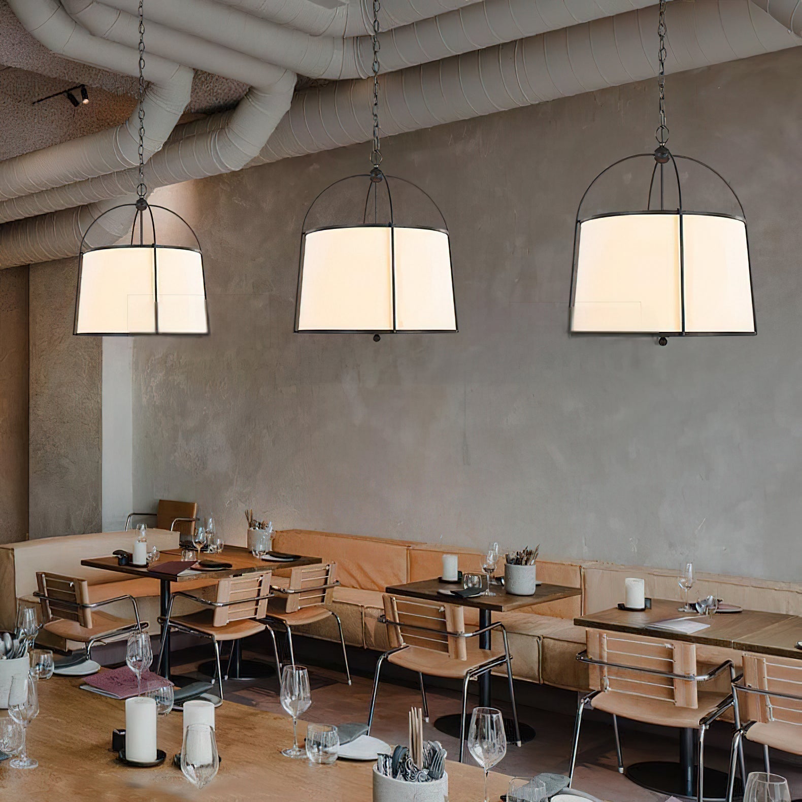 Flare Vintage Industrial Stoff Pendelleuchte-Letslighting