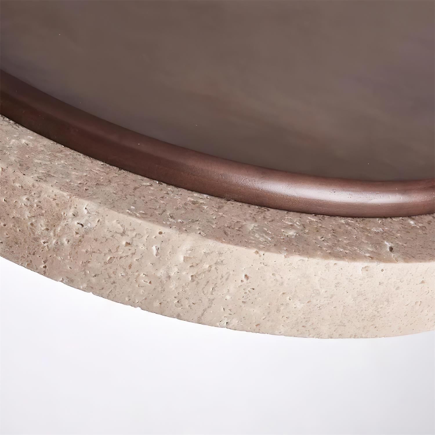 Ritta Pendant Light Travertine Ring - Letslighting