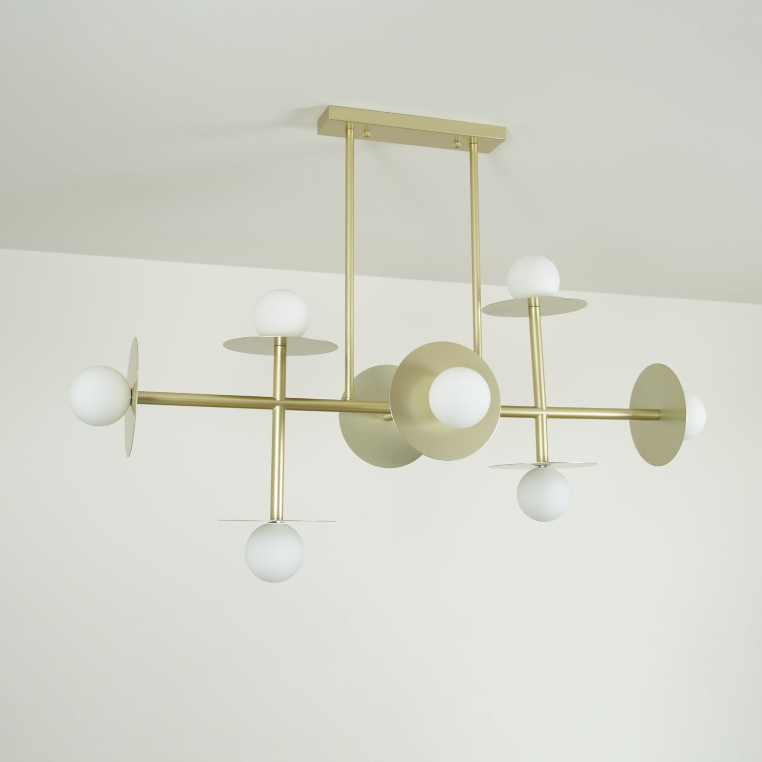 Lustra Strada Kronleuchter Messing Glas Geometrisch-Letslighting