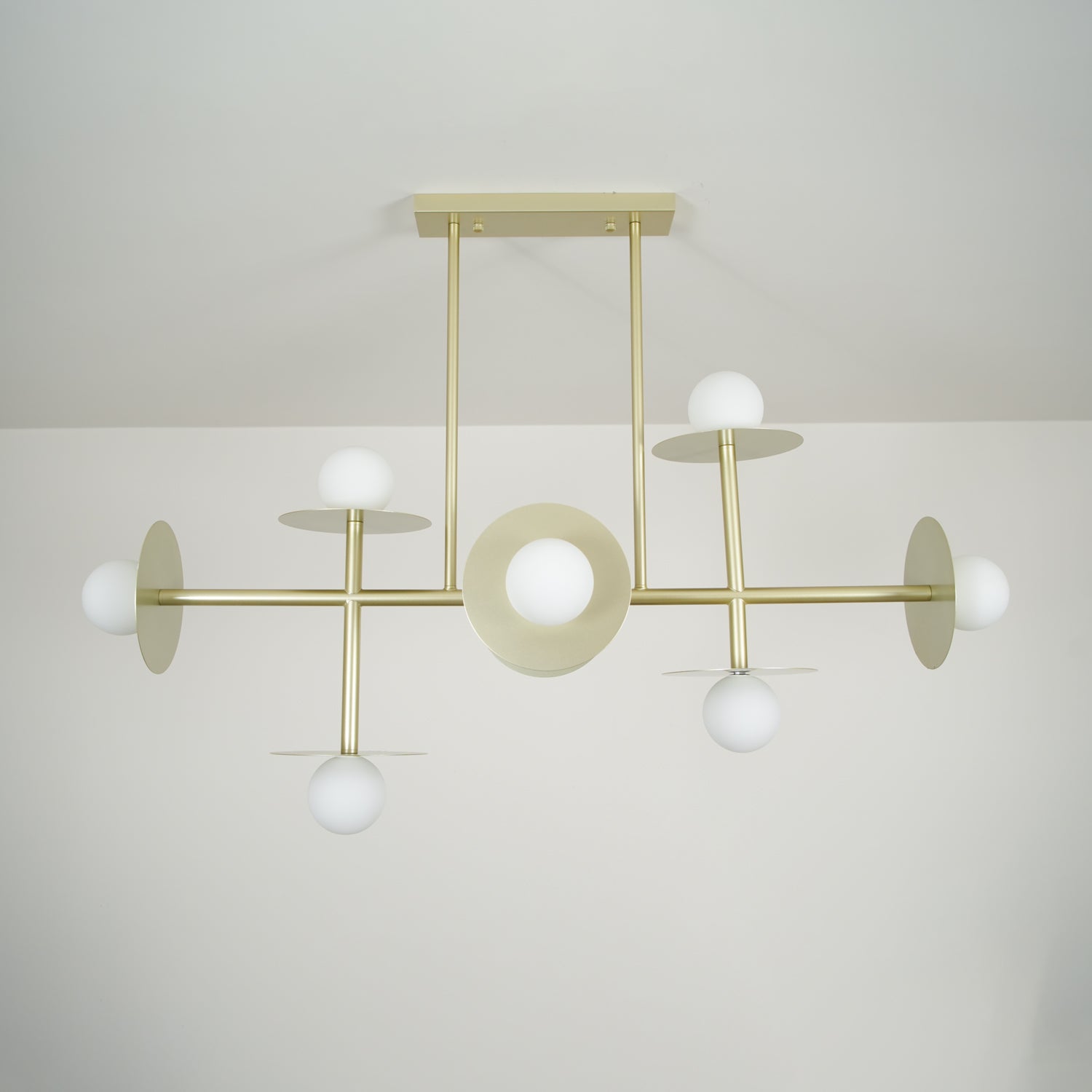 Lustra Strada Kronleuchter Messing Glas Geometrisch-Letslighting