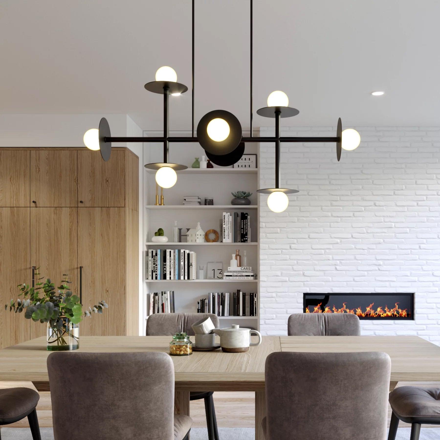 Lustra Strada Kronleuchter Messing Glas Geometrisch-Letslighting