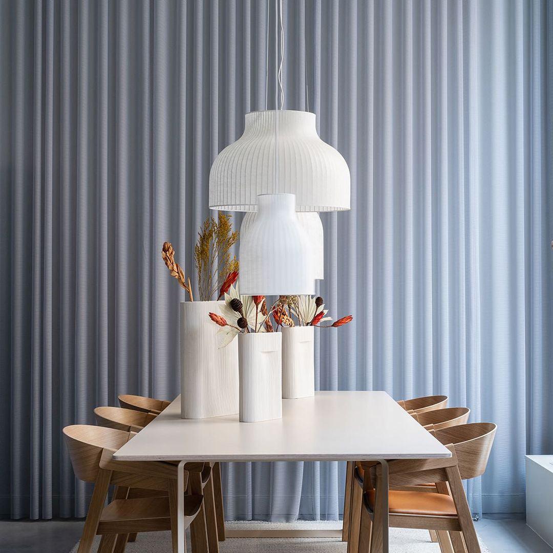 Pendelleuchte Seide Gefaltet Geschwungen Modern Minimalistisch-Letslighting