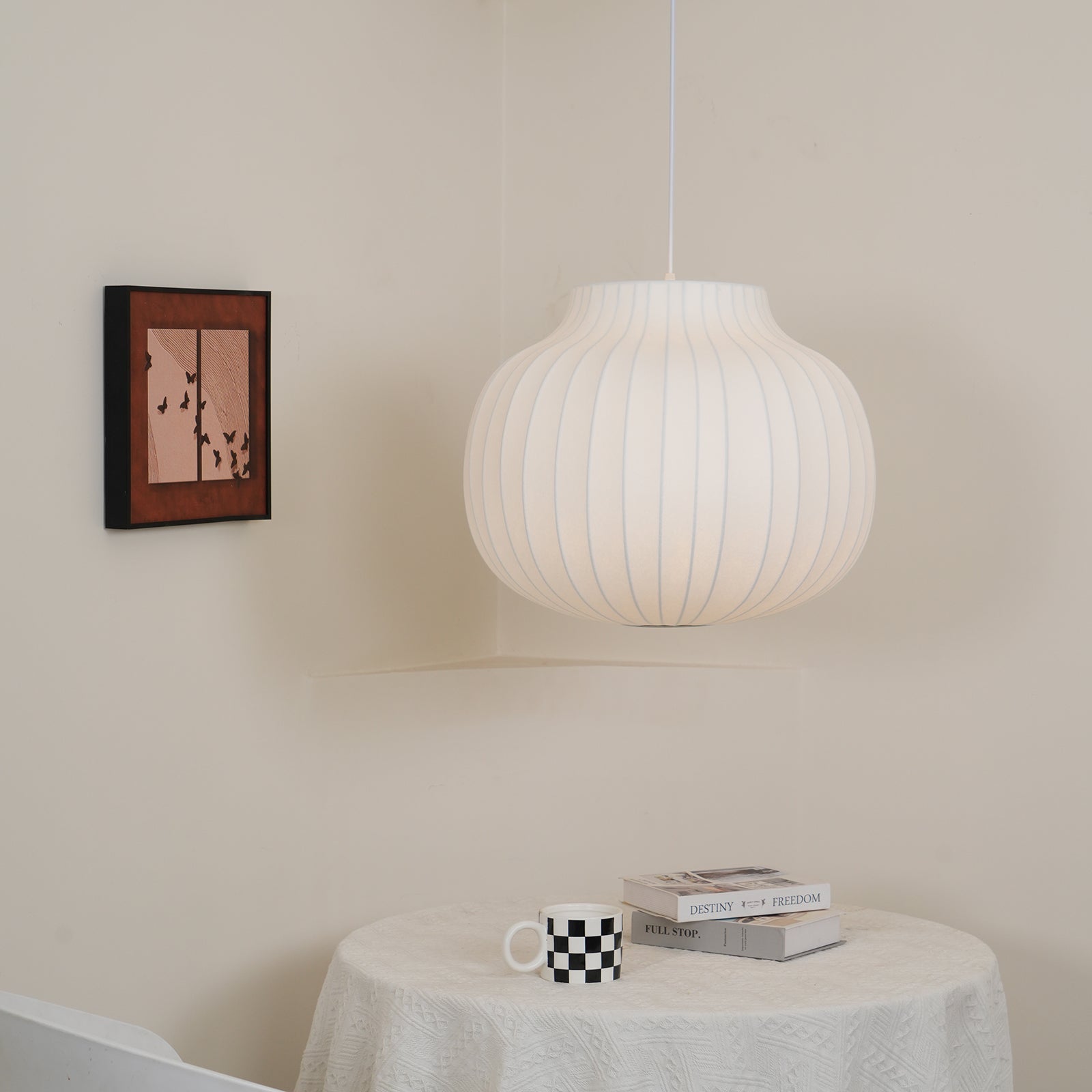Pendelleuchte Seide Gefaltet Geschwungen Modern Minimalistisch-Letslighting