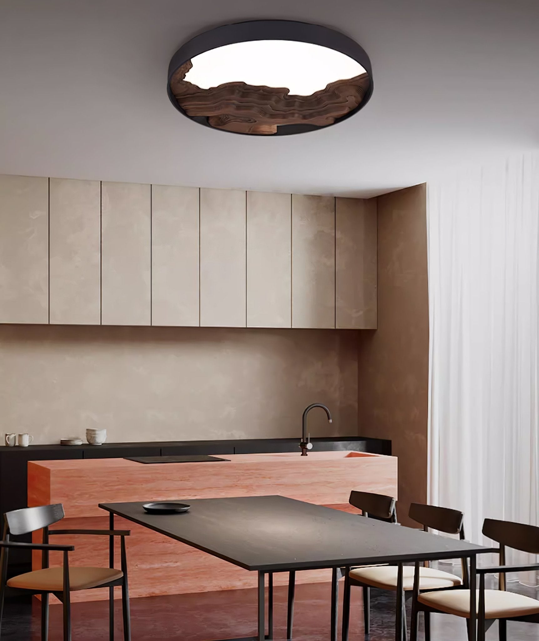Lustra Deckenleuchte Holz Orientalisch Natur-Letslighting