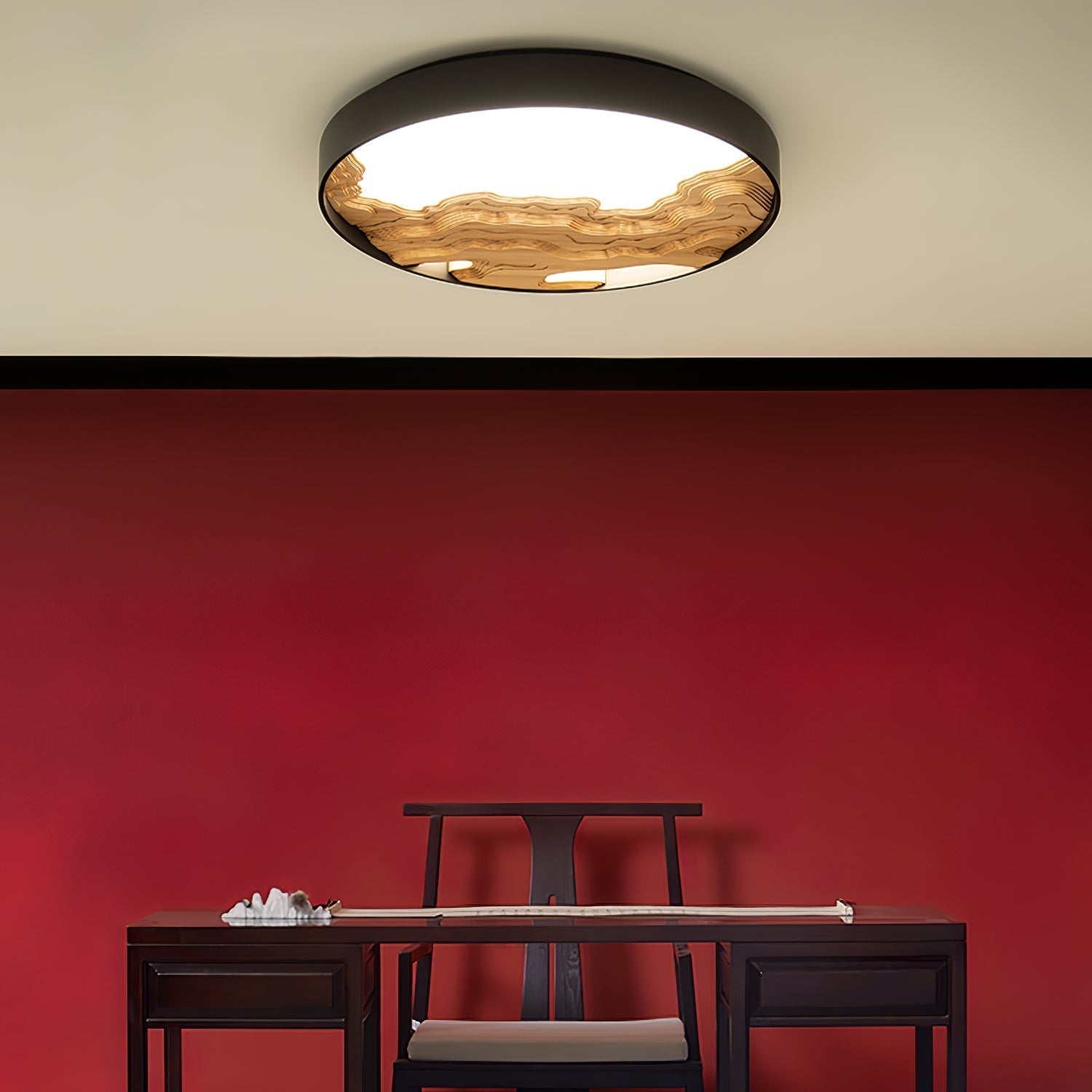 Lustra Deckenleuchte Holz Orientalisch Natur-Letslighting