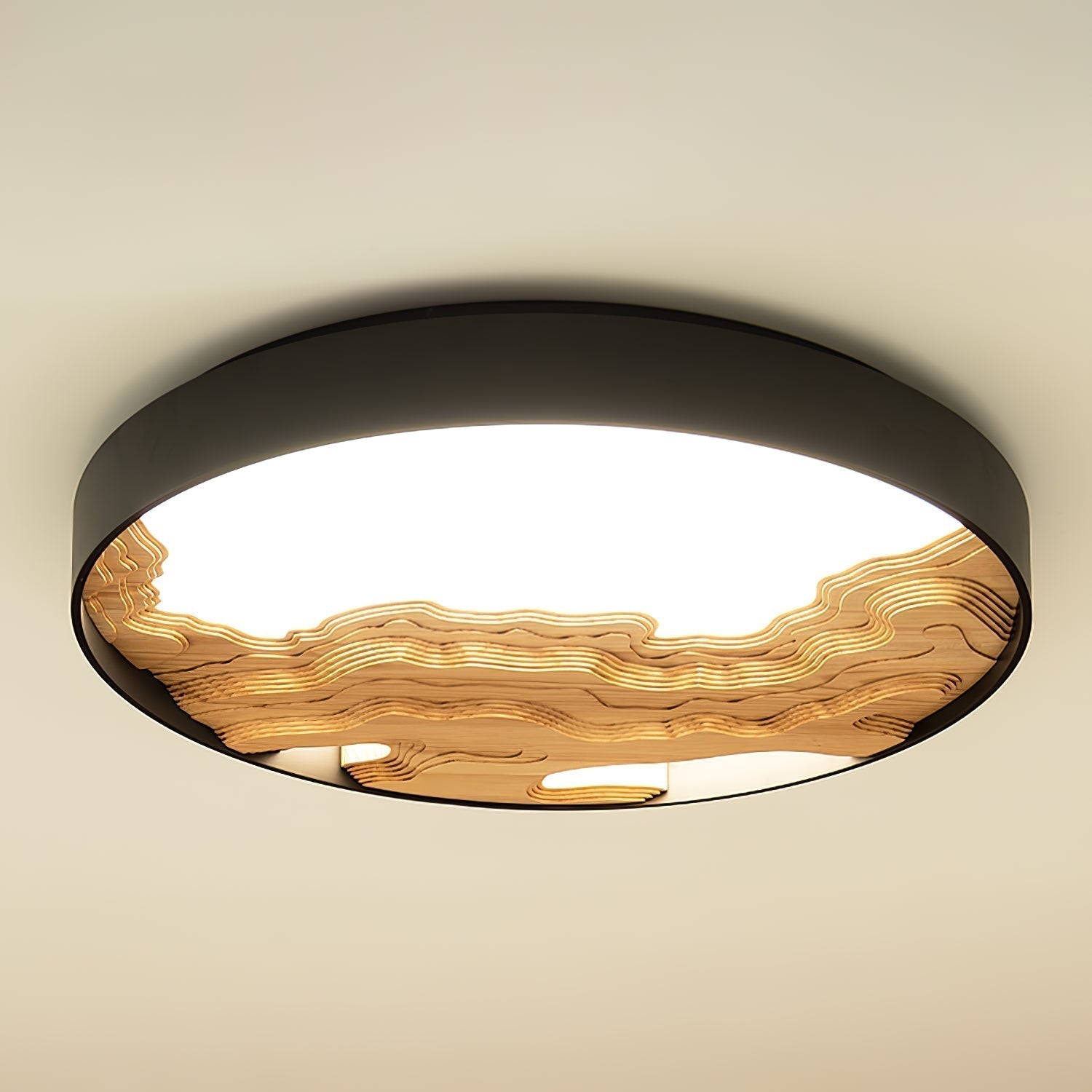 Lustra Deckenleuchte Holz Orientalisch Natur-Letslighting