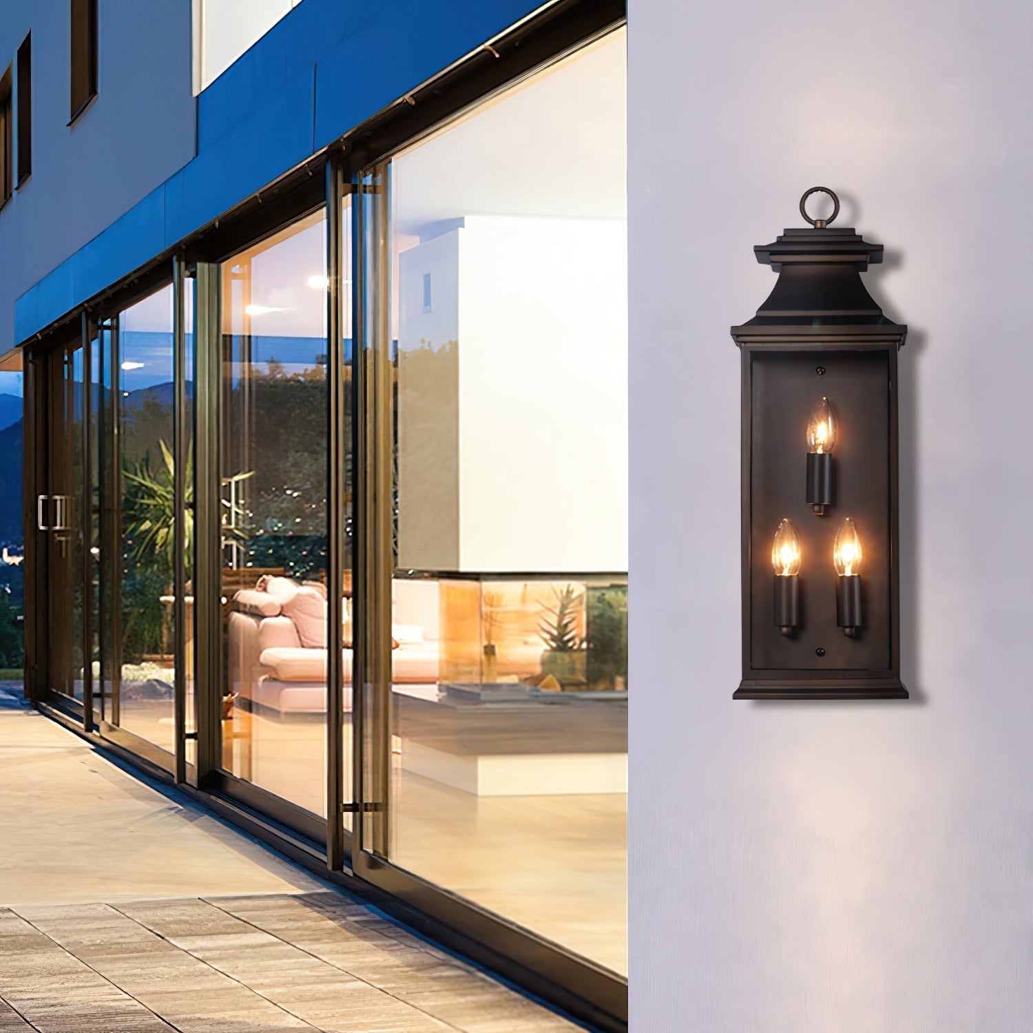 Esolarae Glas Vintage Industrial Wandleuchte-Letslighting