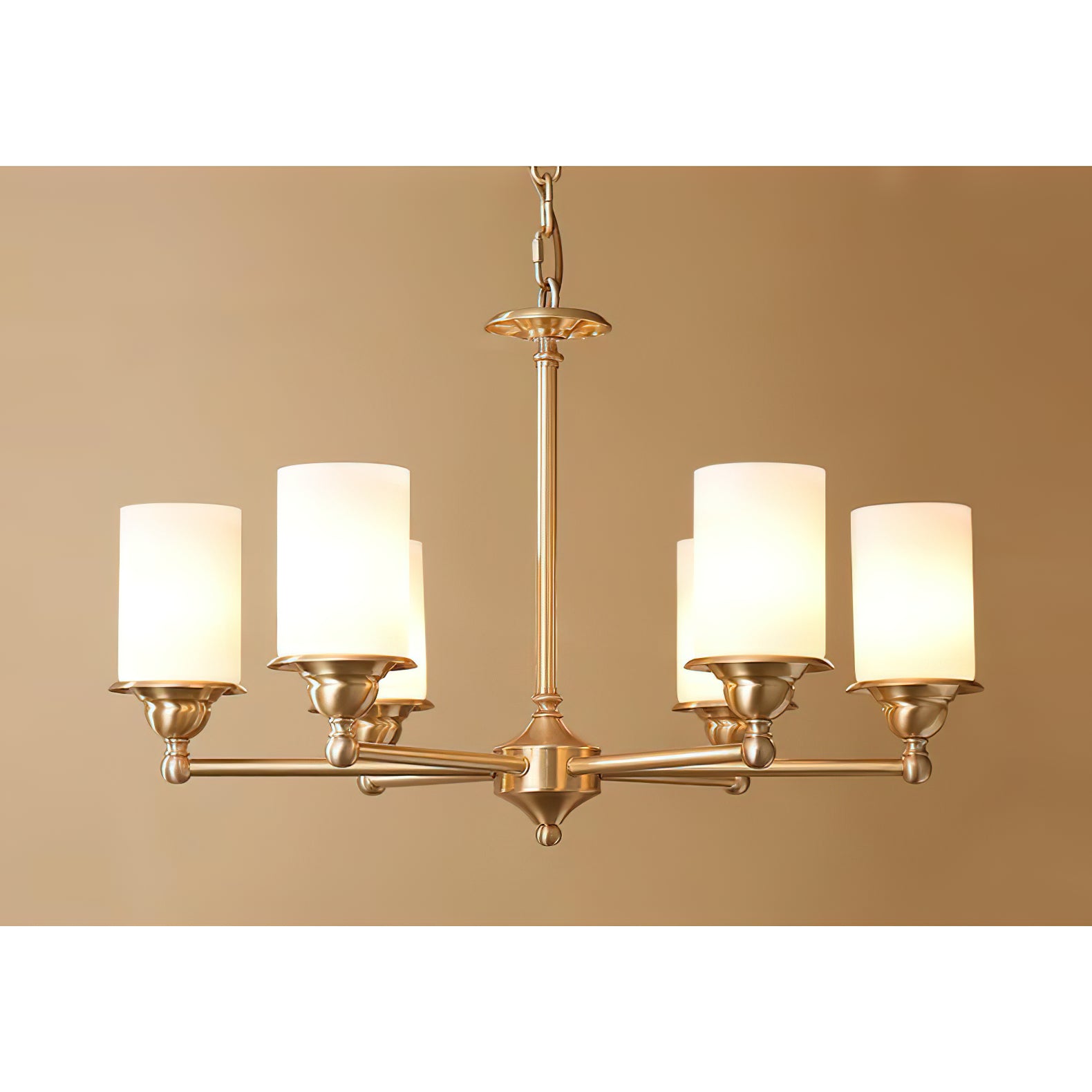 Idorara Messing Stoff Vintage Industrial Kronleuchter-Letslighting