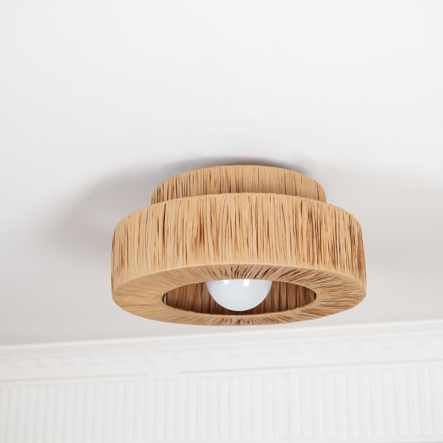Hermes Rattan Pendant Light 3 Style