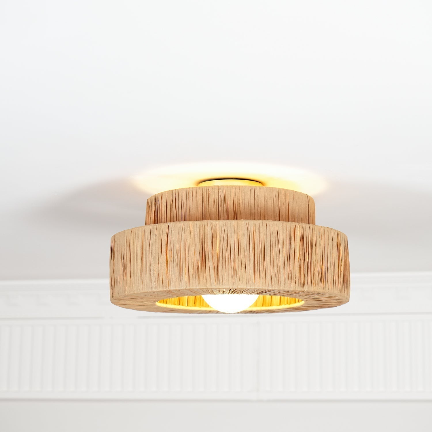 Ilthean Deckenleuchte aus natürlichem Stroh-Letslighting