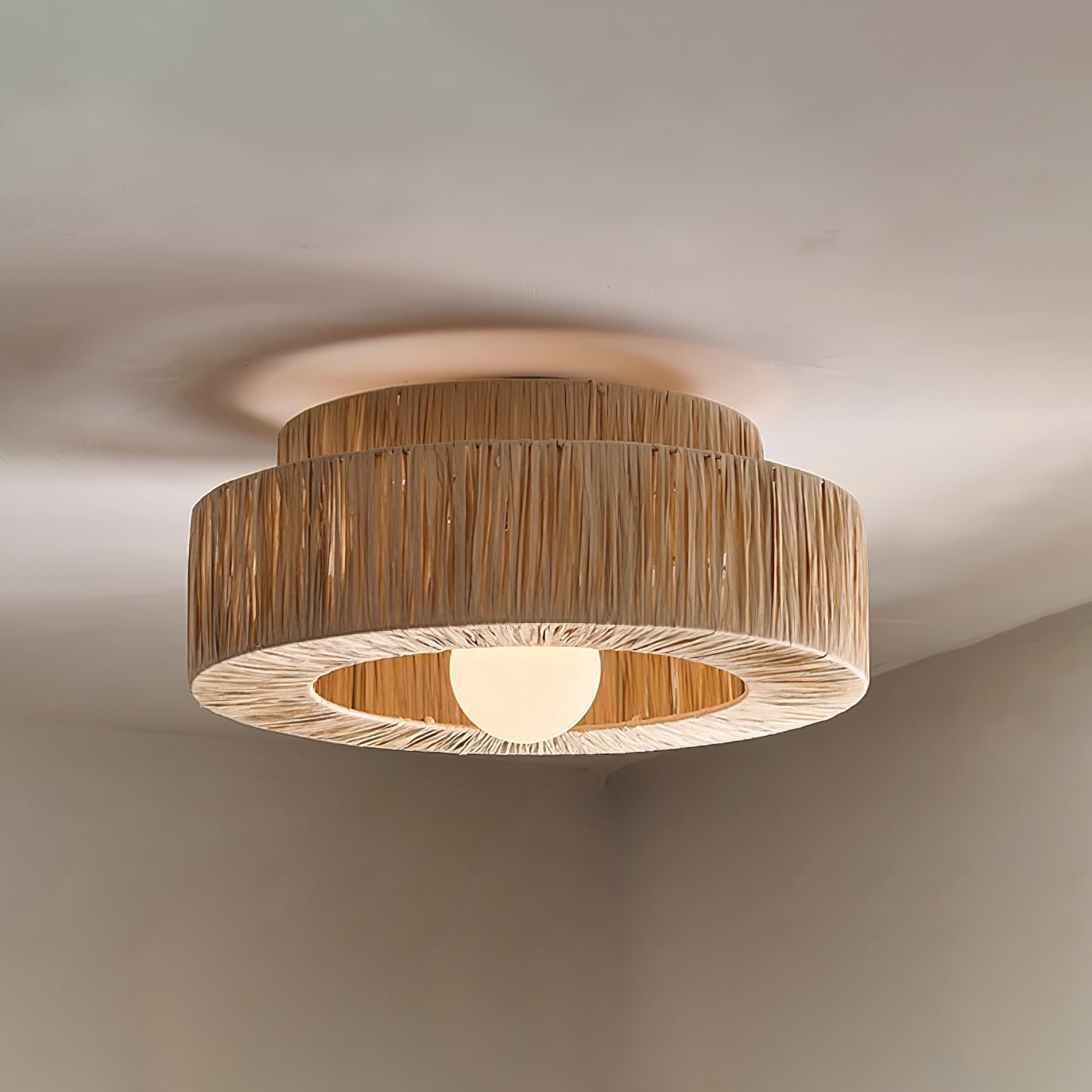 Ilthean Deckenleuchte aus natürlichem Stroh-Letslighting