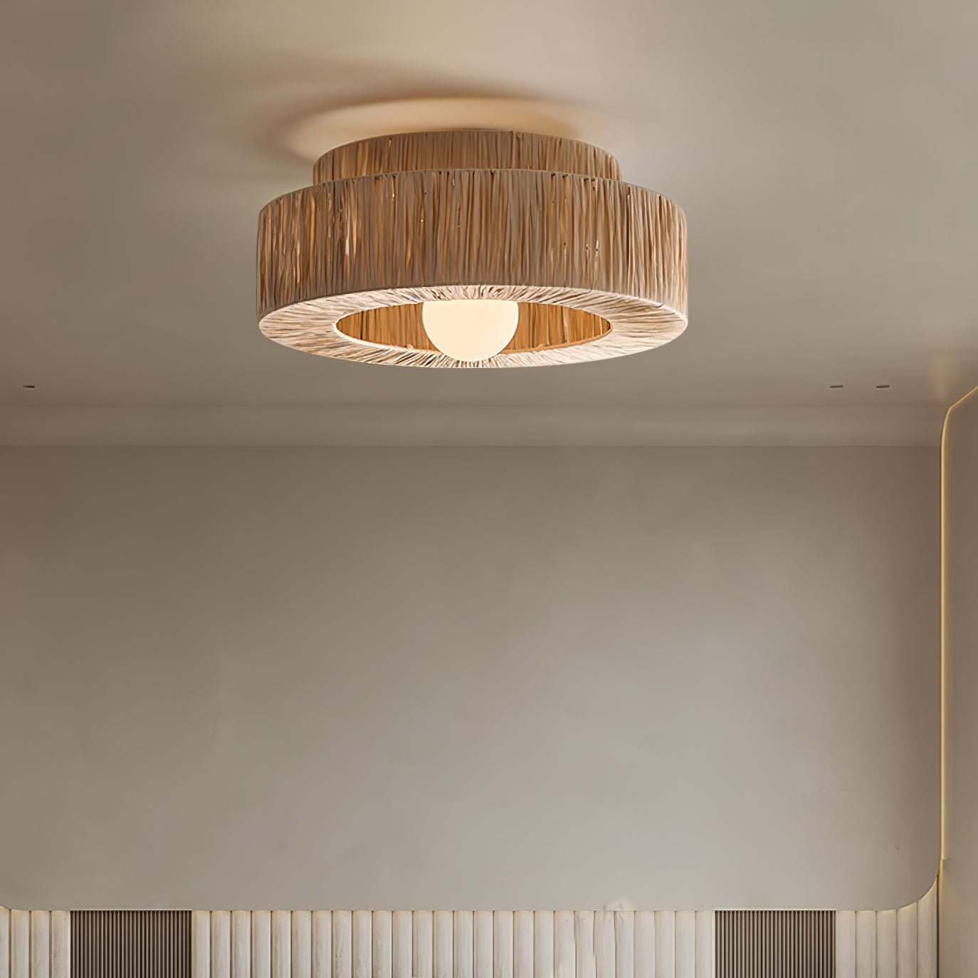 Ilthean Deckenleuchte aus natürlichem Stroh-Letslighting