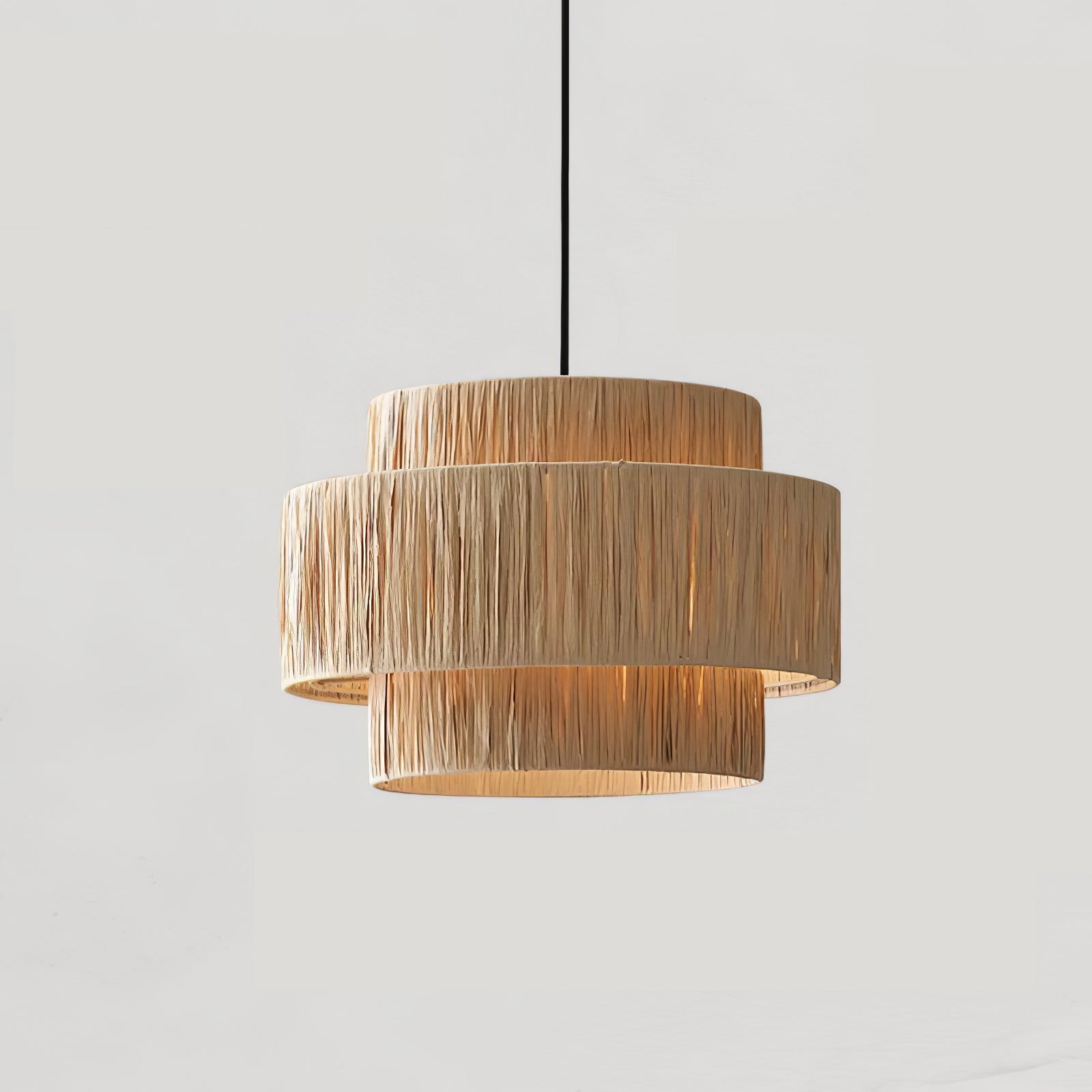 Thyra Stroh Traditionell Retro Pendelleuchte-Letslighting