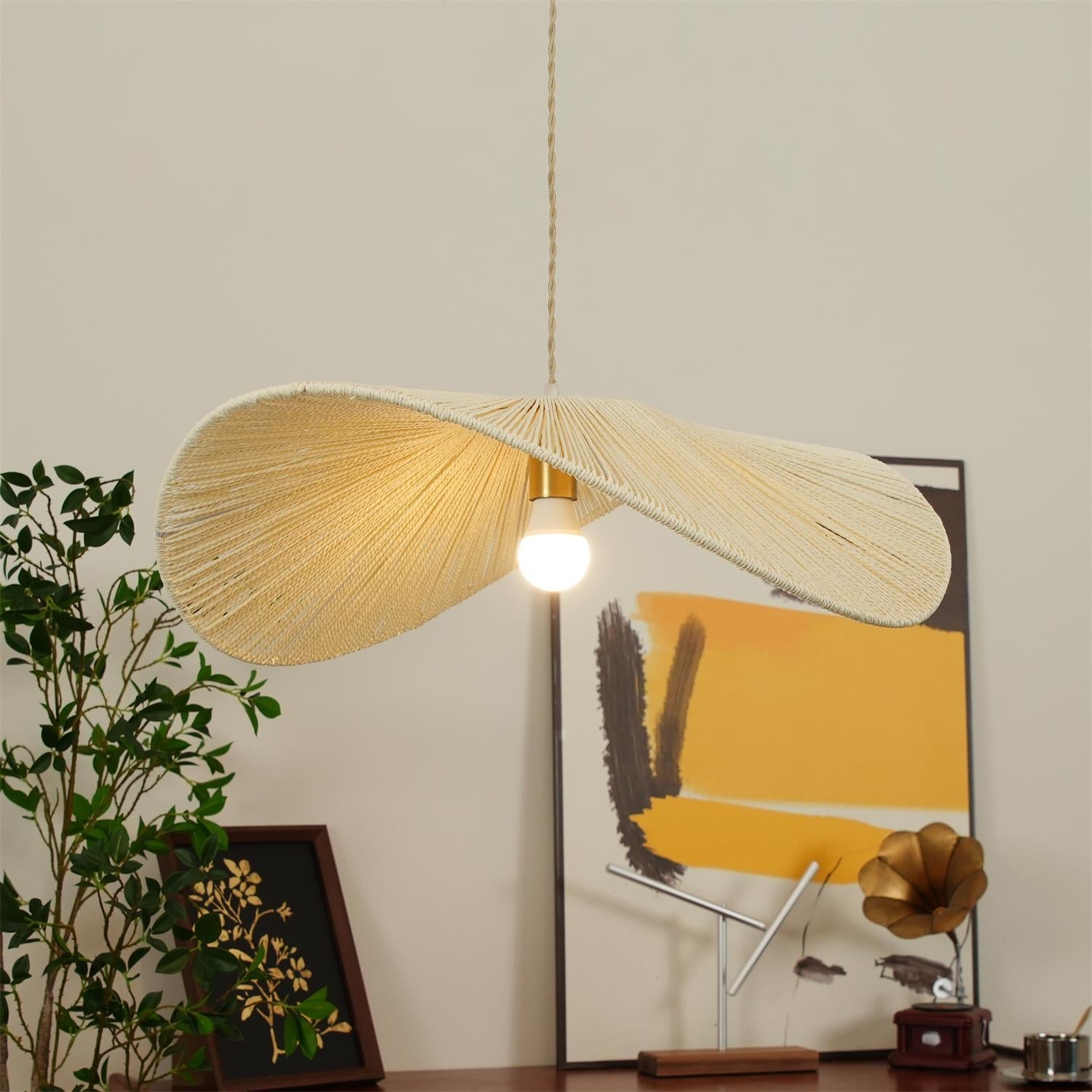 Solara Handgewebte Pendelleuchte aus Natürlichem Rattan-Letslighting