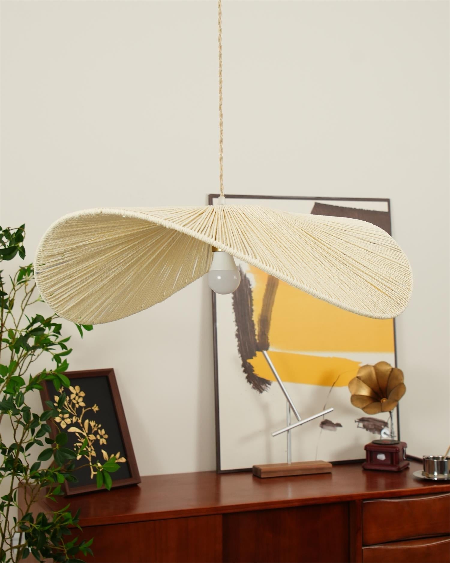 Solara Handgewebte Pendelleuchte aus Natürlichem Rattan-Letslighting