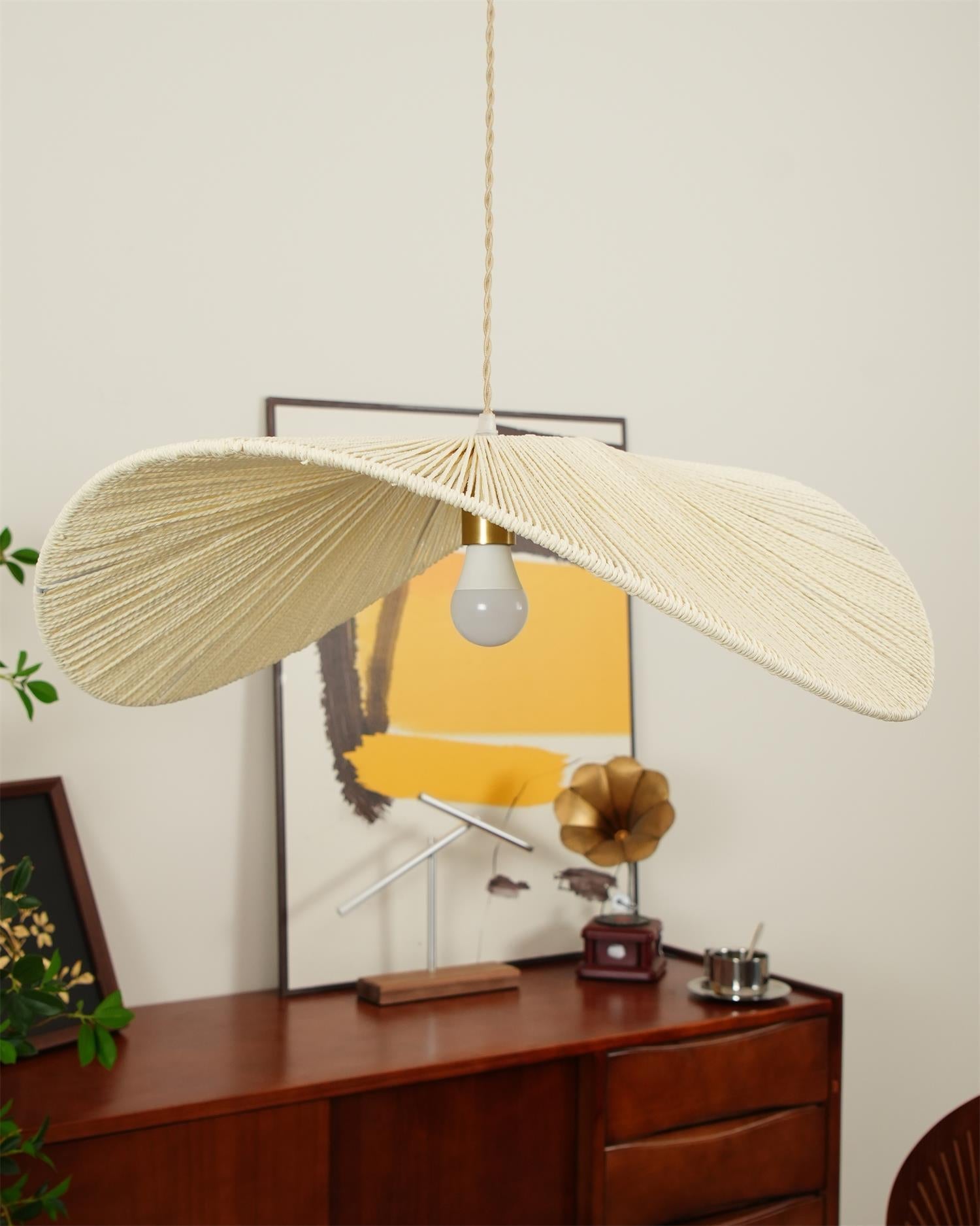 Solara Handgewebte Pendelleuchte aus Natürlichem Rattan-Letslighting