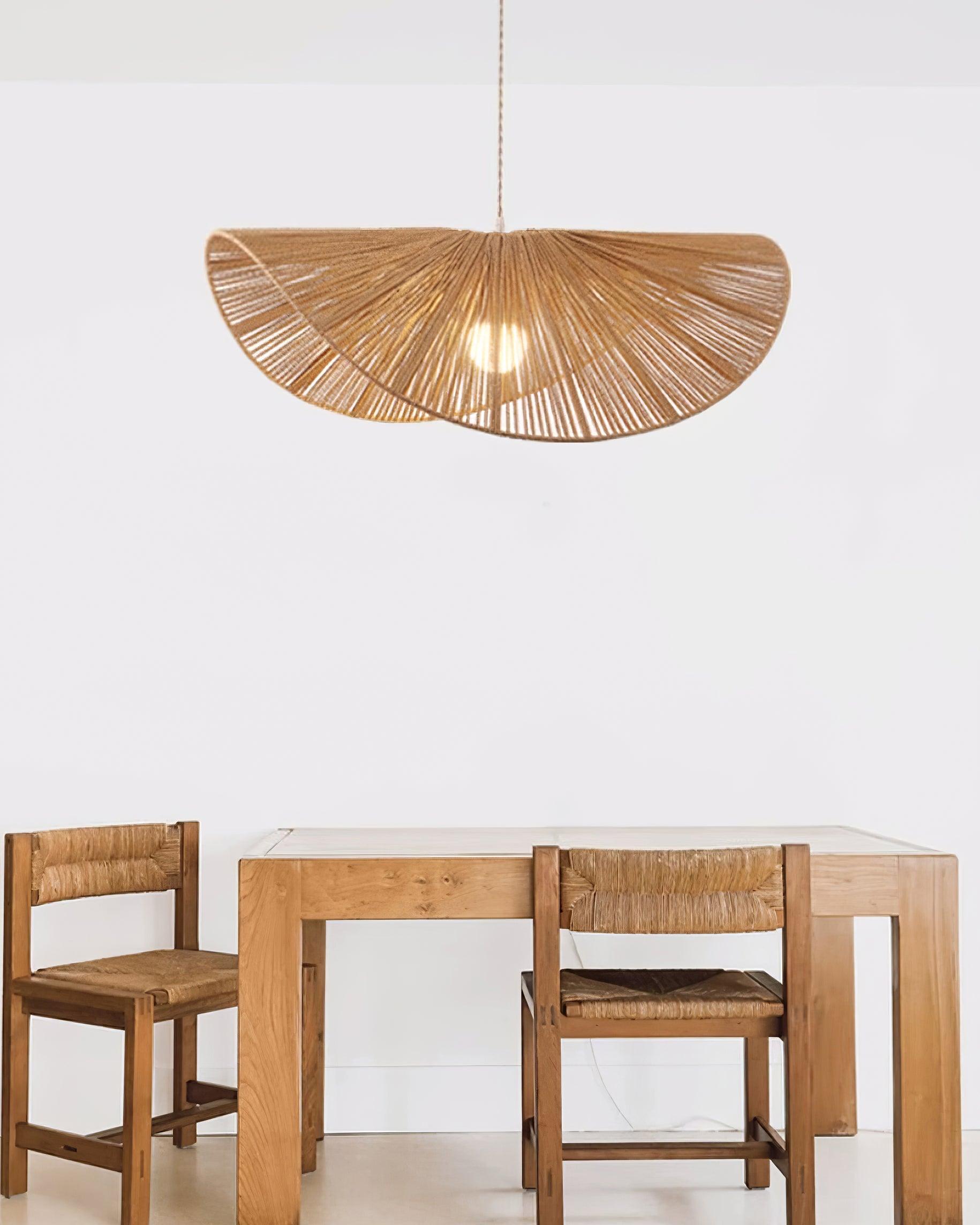 Solara Handgewebte Pendelleuchte aus Natürlichem Rattan-Letslighting
