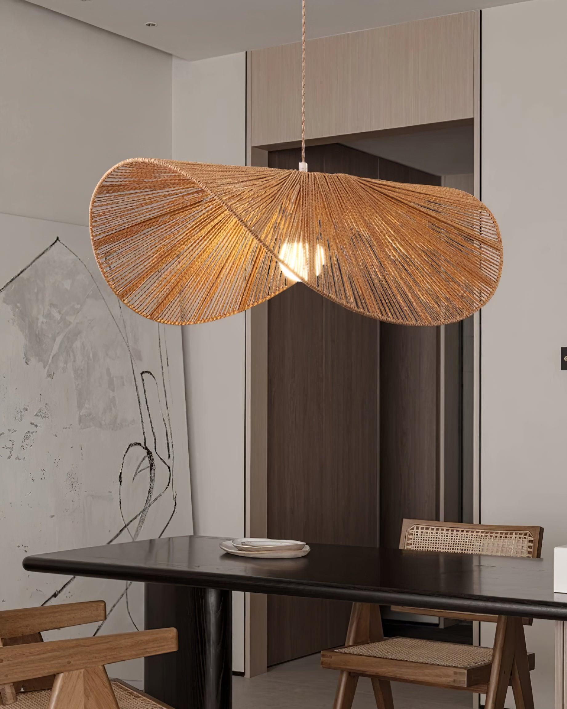 Solara Handgewebte Pendelleuchte aus Natürlichem Rattan-Letslighting