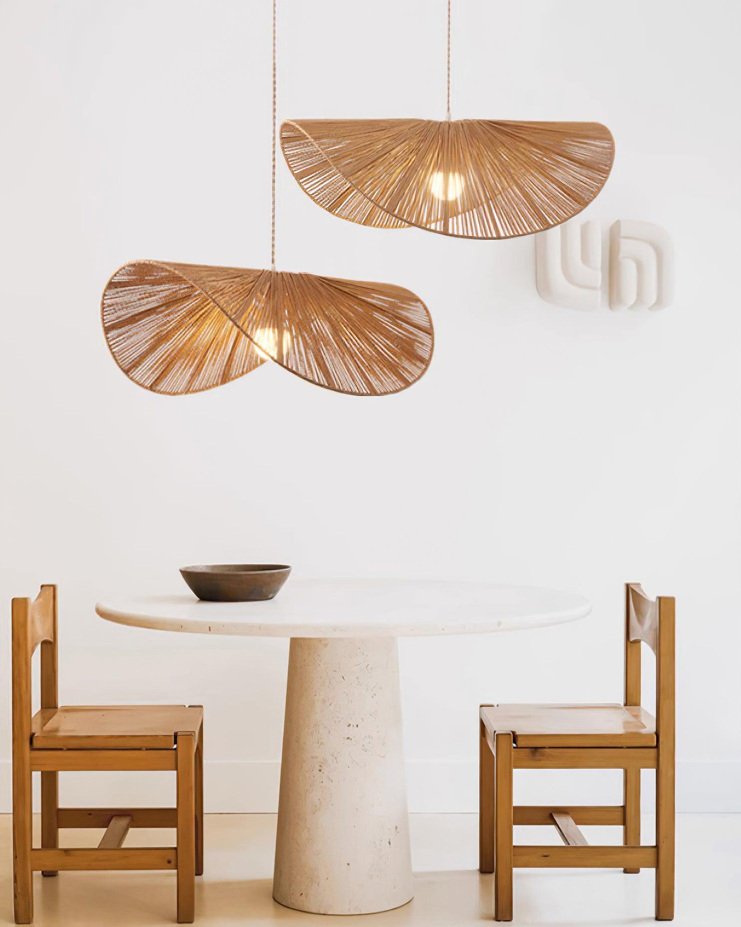 Solara Handgewebte Pendelleuchte aus Natürlichem Rattan-Letslighting