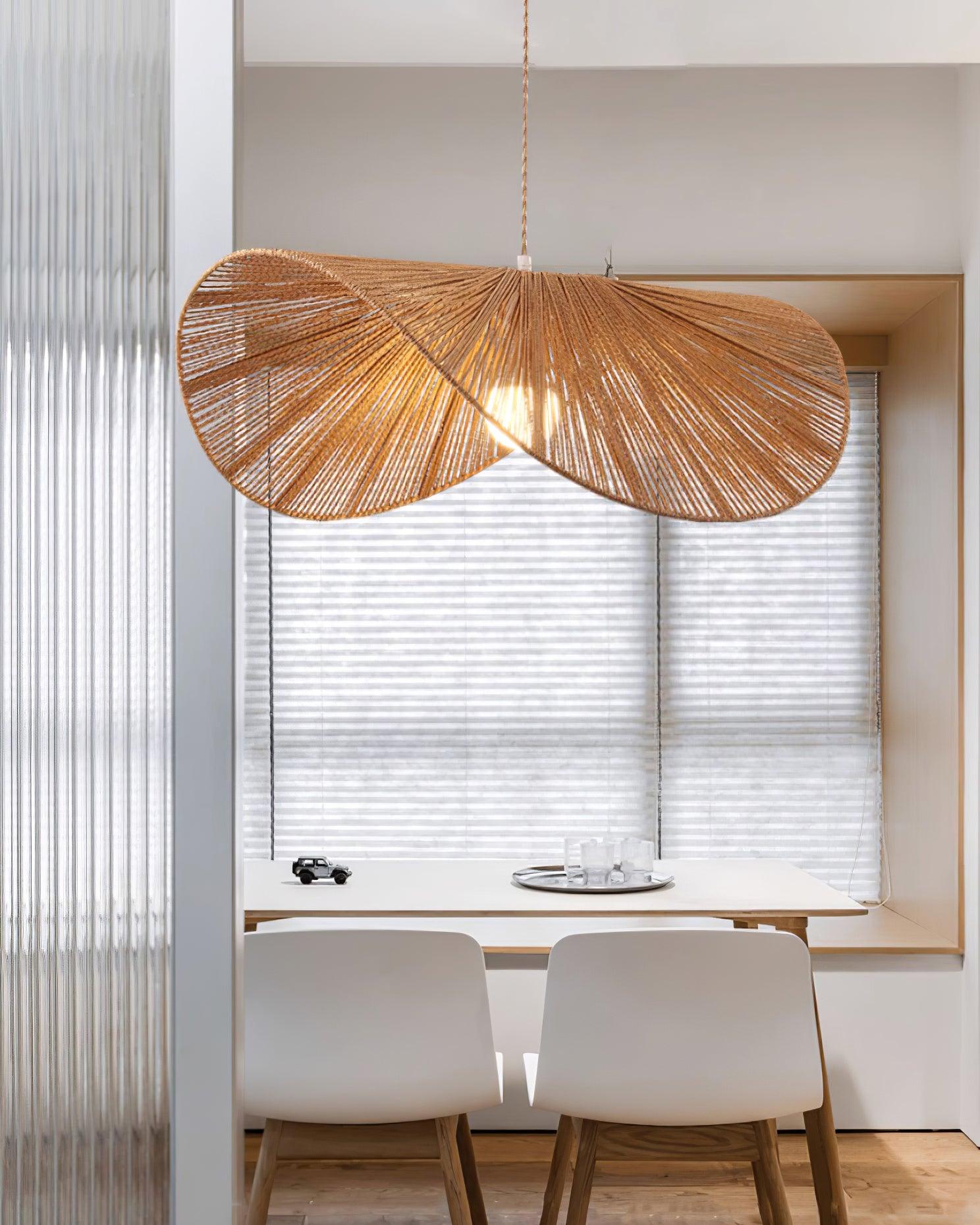 Solara Handgewebte Pendelleuchte aus Natürlichem Rattan-Letslighting