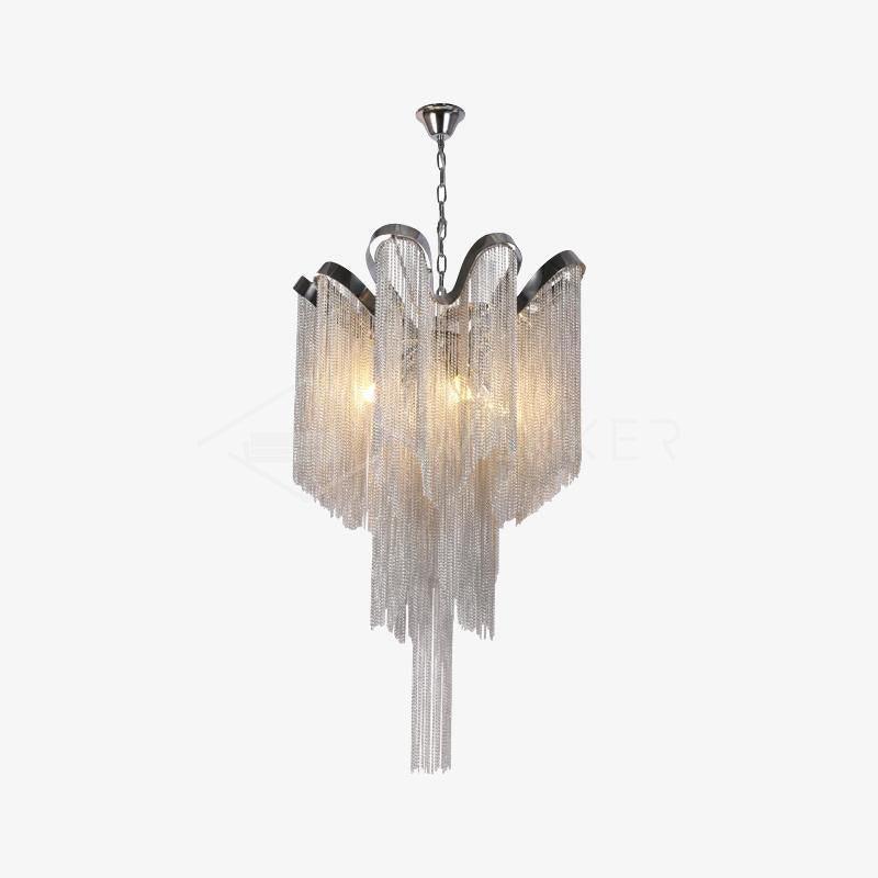 Lustra Pendant Lamp Stream Chain Nickel-Letslighting