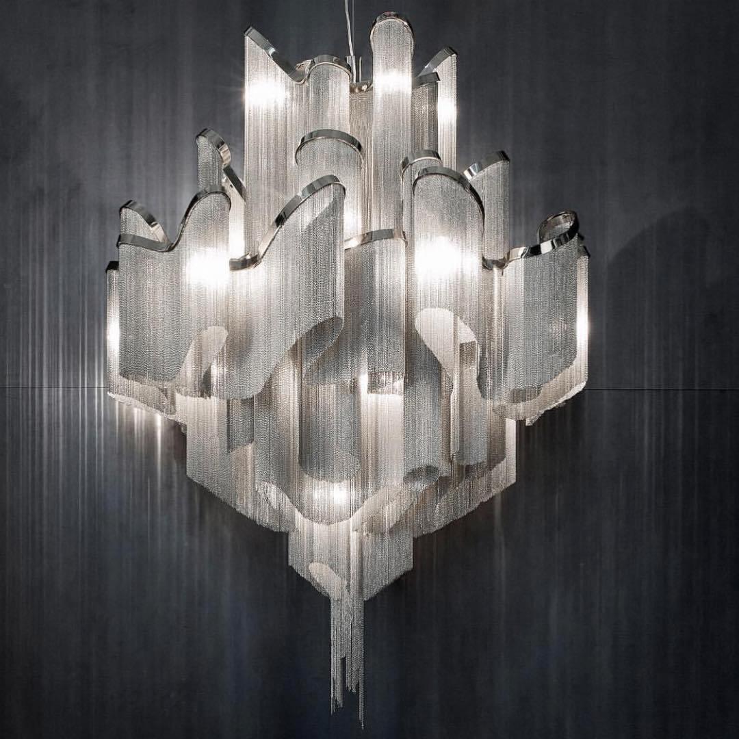Lustra Pendant Lamp Stream Chain Nickel-Letslighting