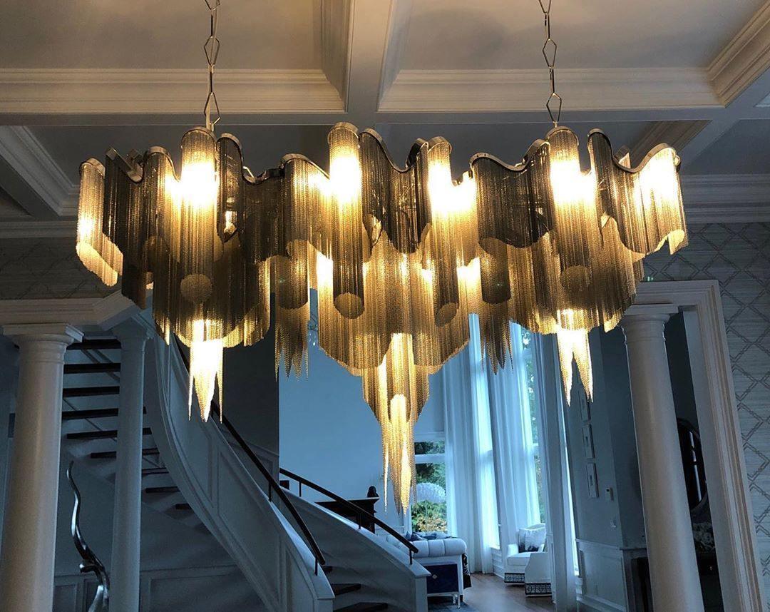 Lustra Pendant Lamp Stream Chain Nickel-Letslighting