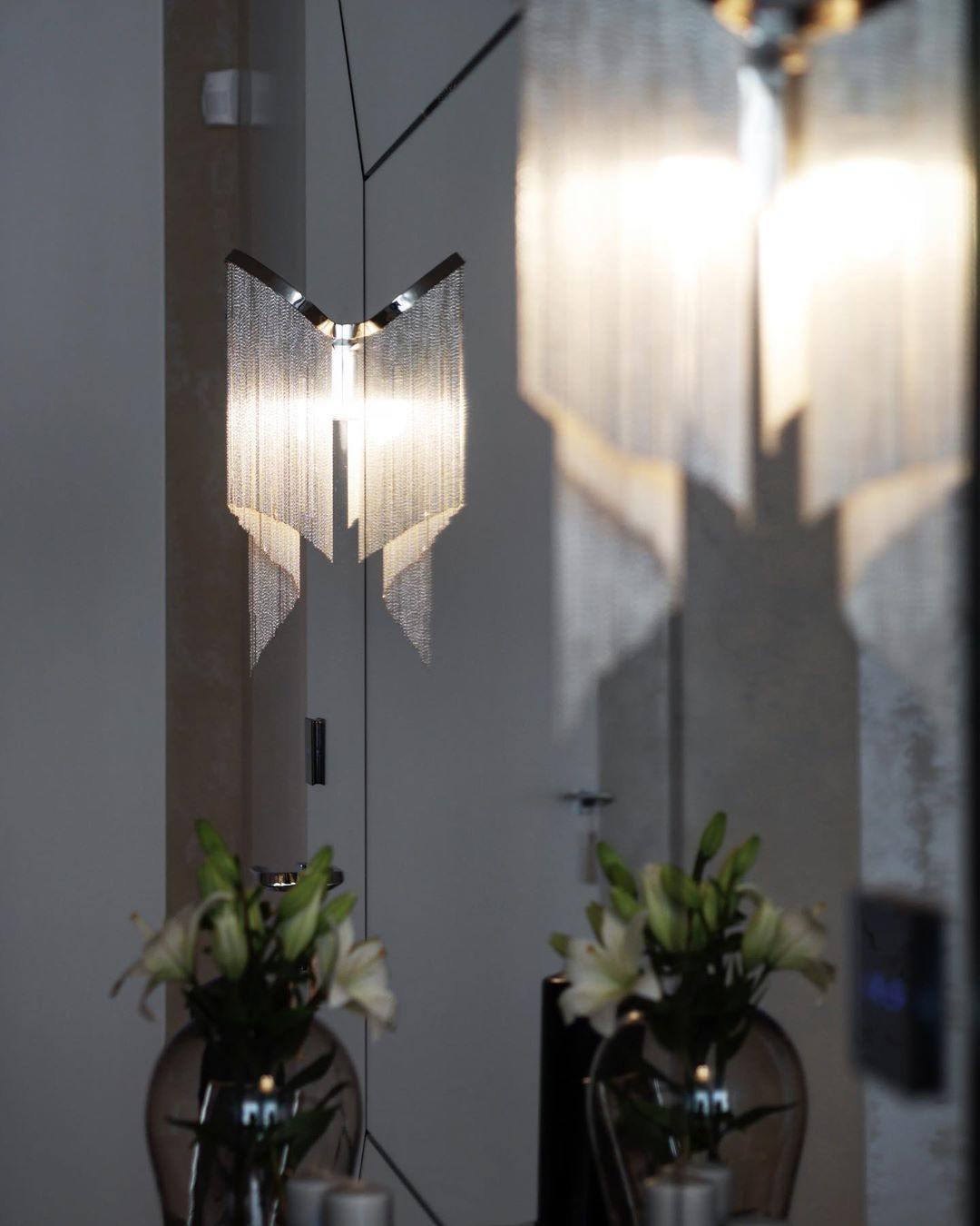 Lustra Pendant Lamp Stream Chain Nickel-Letslighting