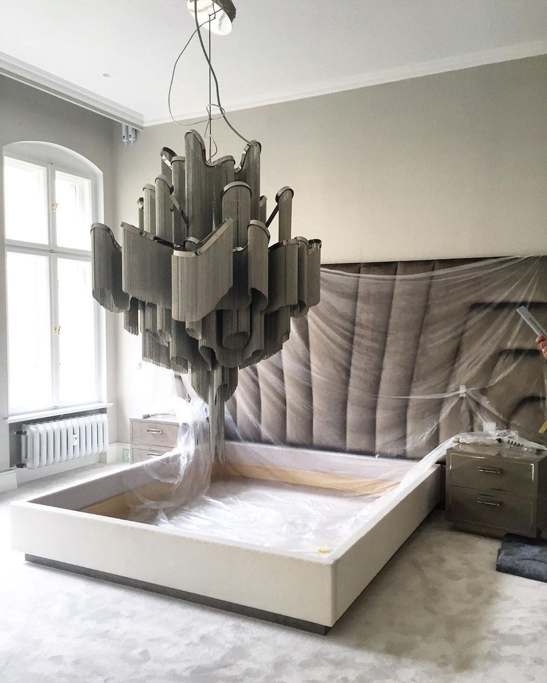 Lustra Pendant Lamp Stream Chain Nickel-Letslighting