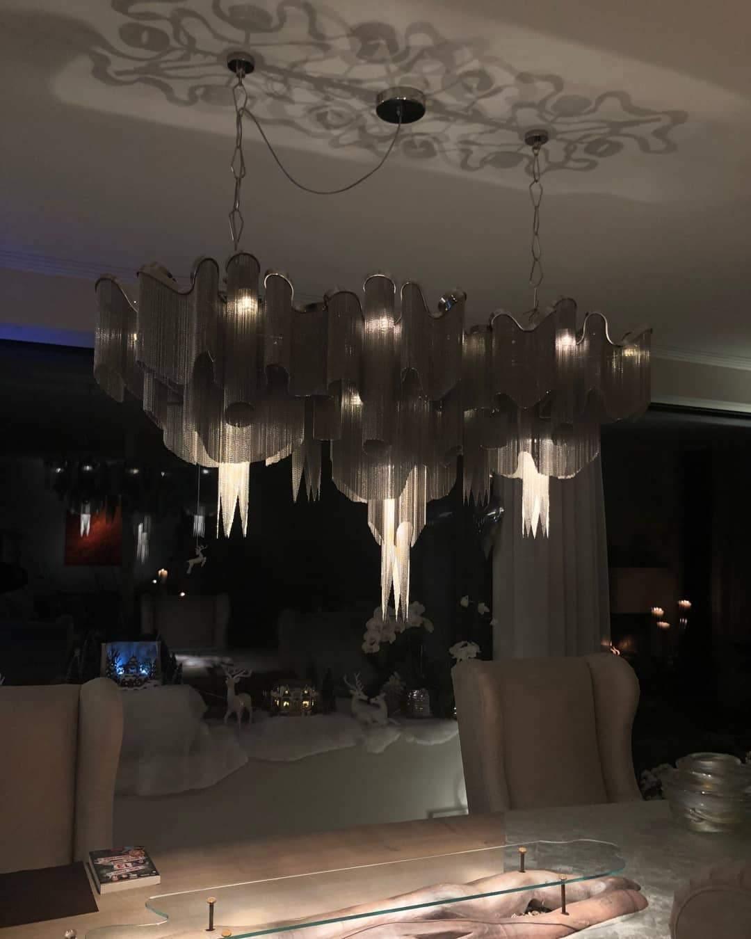 Lustra Pendant Lamp Stream Chain Nickel-Letslighting