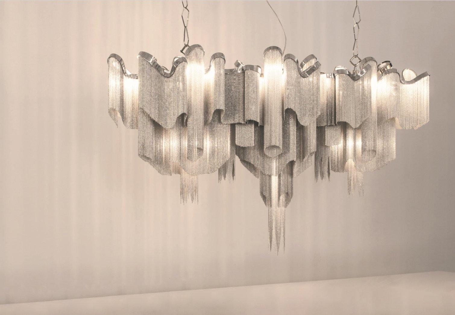Lustra Pendant Lamp Stream Chain Nickel-Letslighting