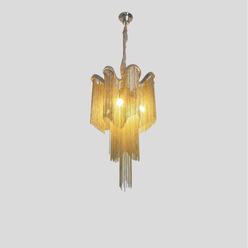 Lustra Pendant Lamp Stream Chain Nickel-Letslighting