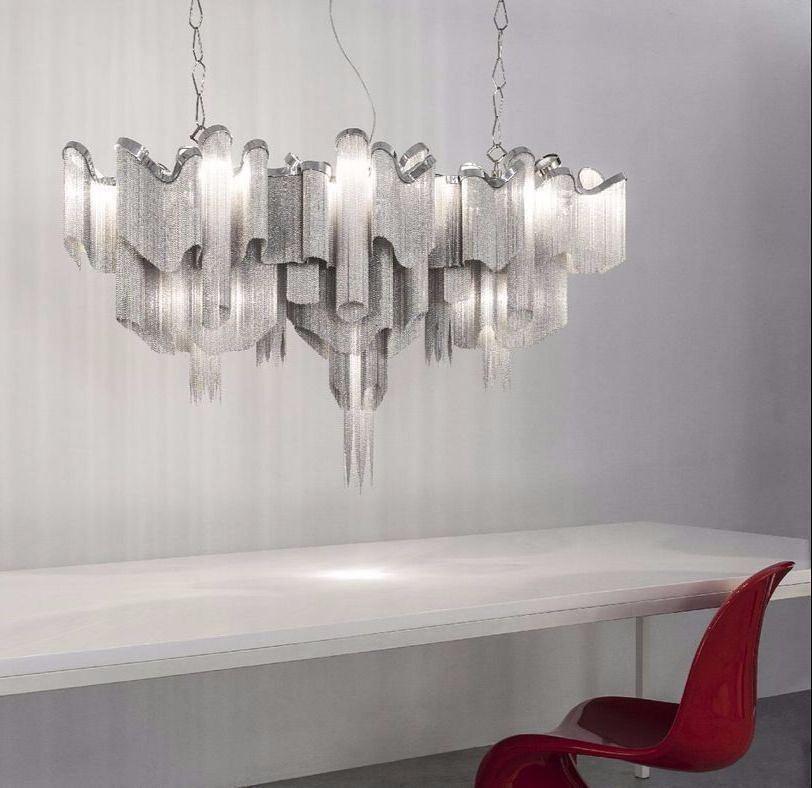Lustra Pendant Lamp Stream Chain Nickel-Letslighting