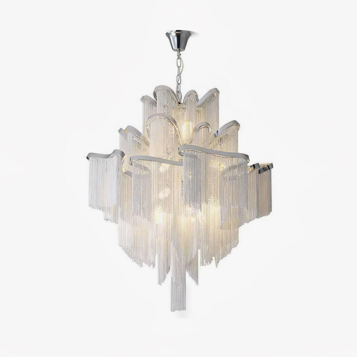 Lustra Pendant Lamp Stream Chain Nickel-Letslighting