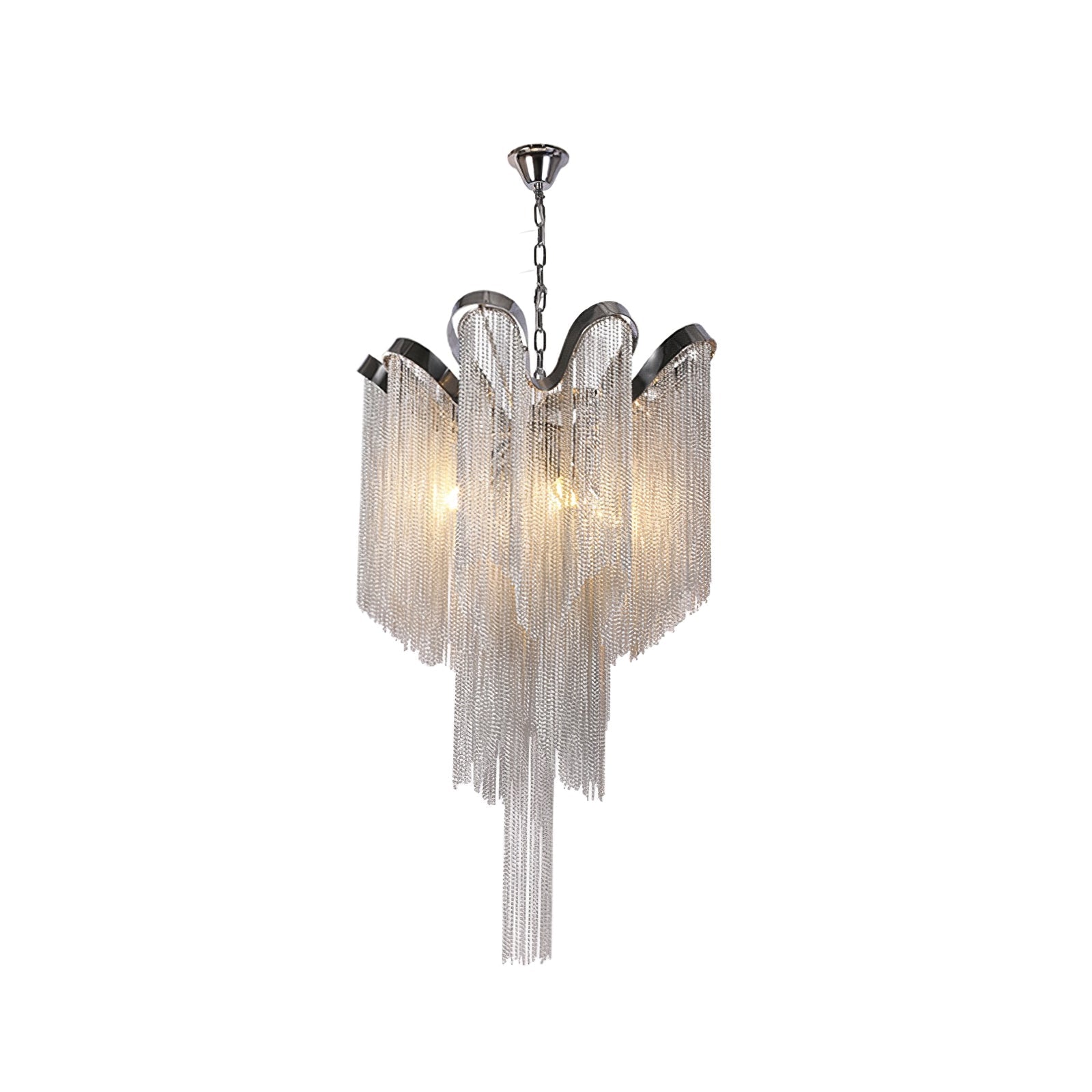 Lustra Pendant Lamp Stream Chain Nickel-Letslighting