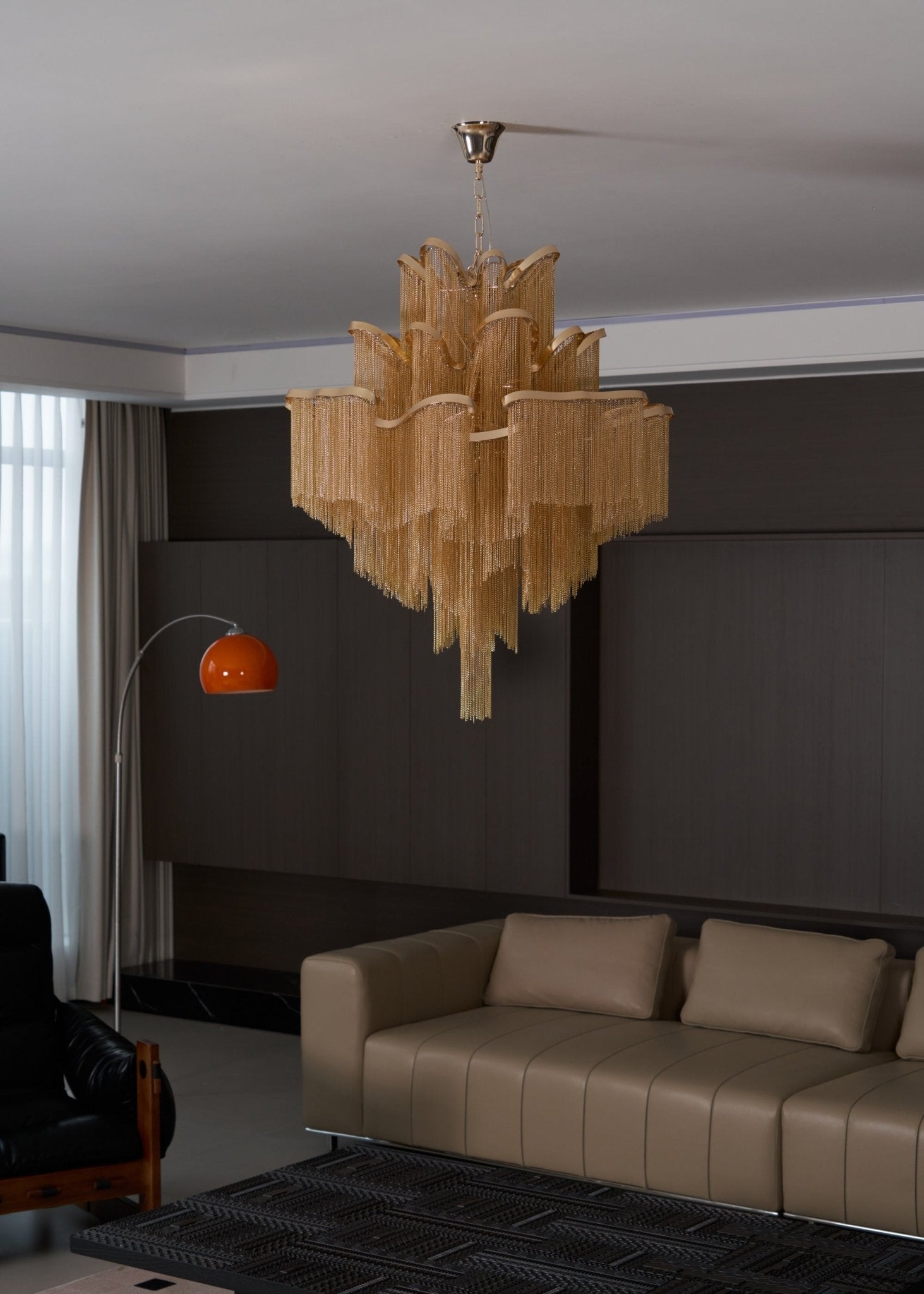 Lustra Pendant Lamp Stream Chain Nickel-Letslighting