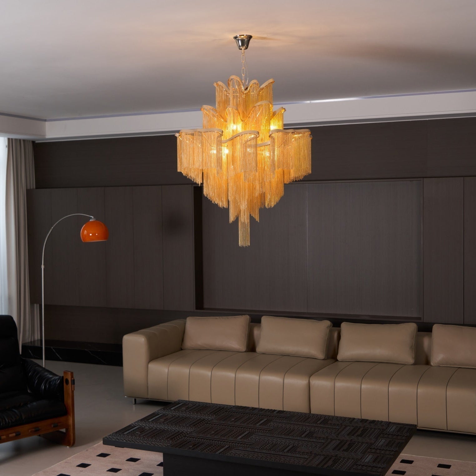 Lustra Pendant Lamp Stream Chain Nickel-Letslighting