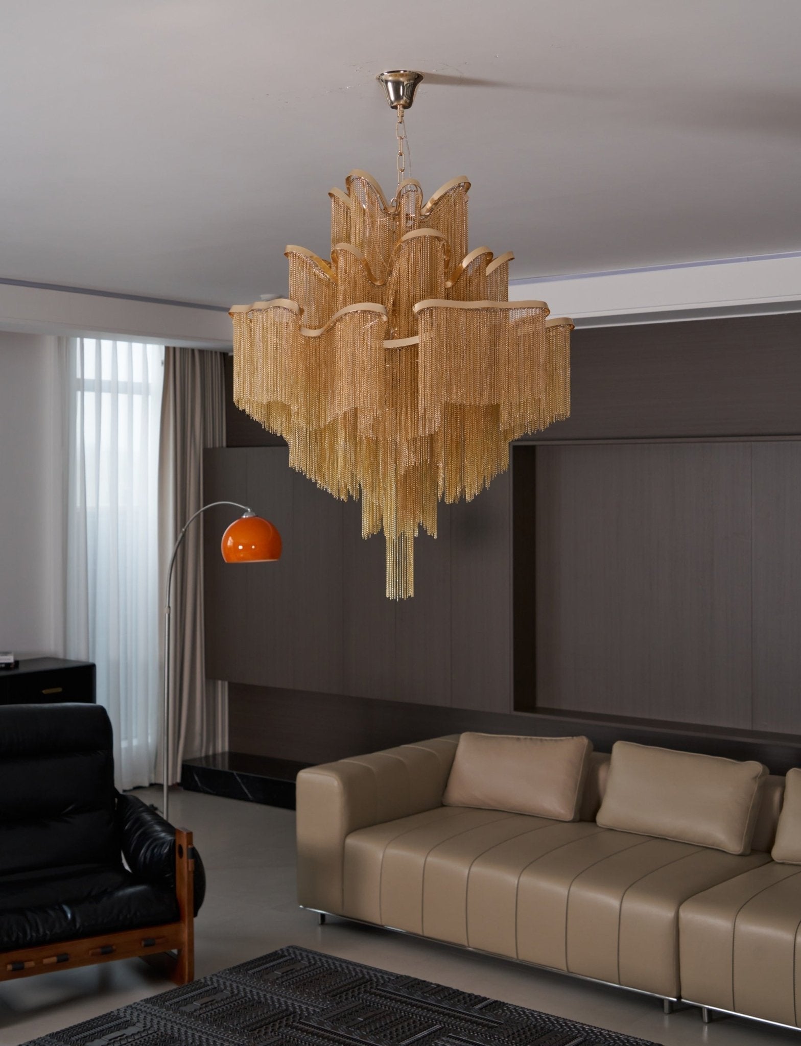 Lustra Pendant Lamp Stream Chain Nickel-Letslighting