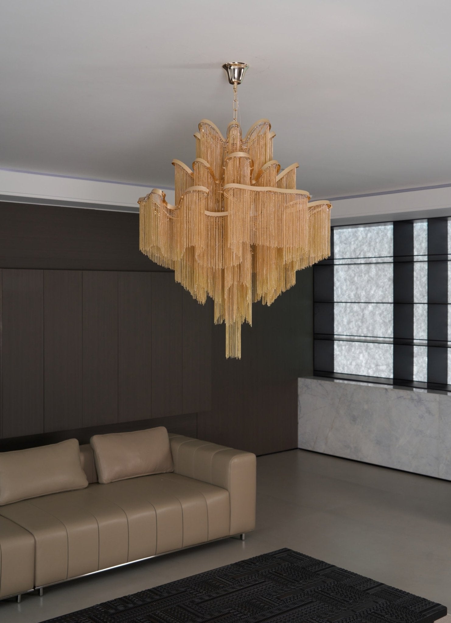 Lustra Pendant Lamp Stream Chain Nickel-Letslighting