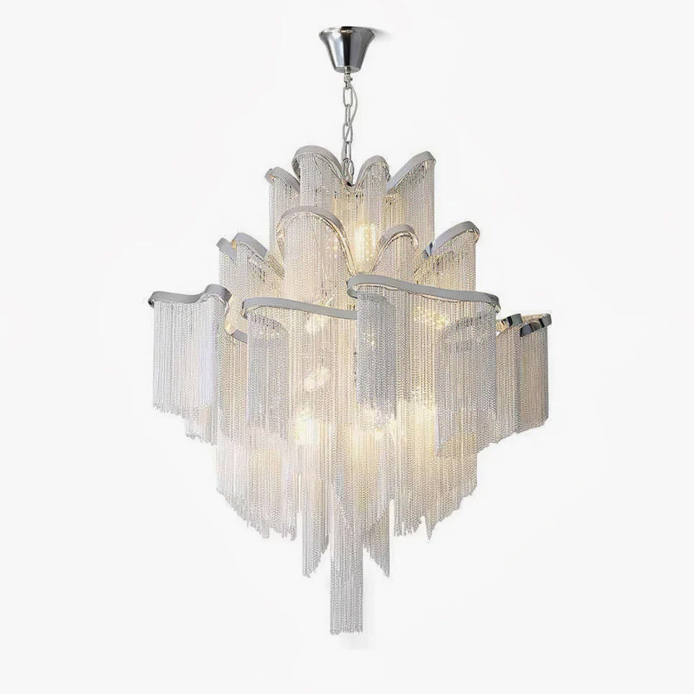 Lustra Pendant Lamp Stream Chain Nickel-Letslighting